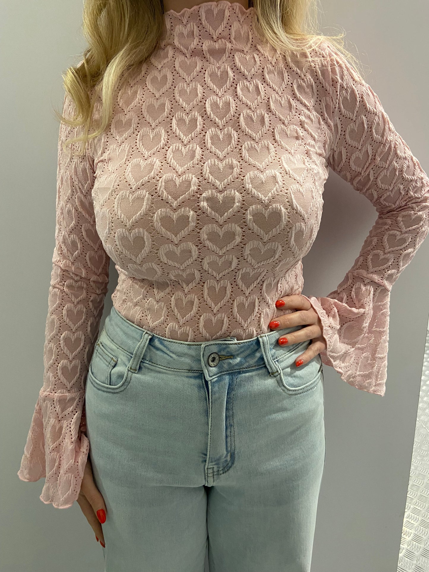 Roze hearts top
