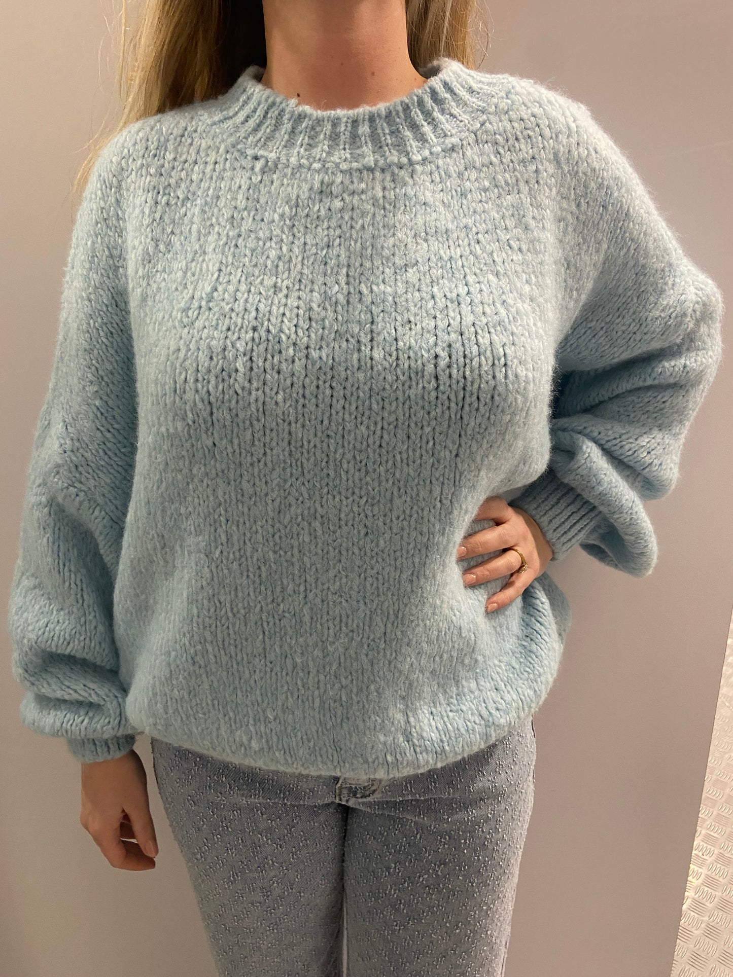 Baby blue knitted wear