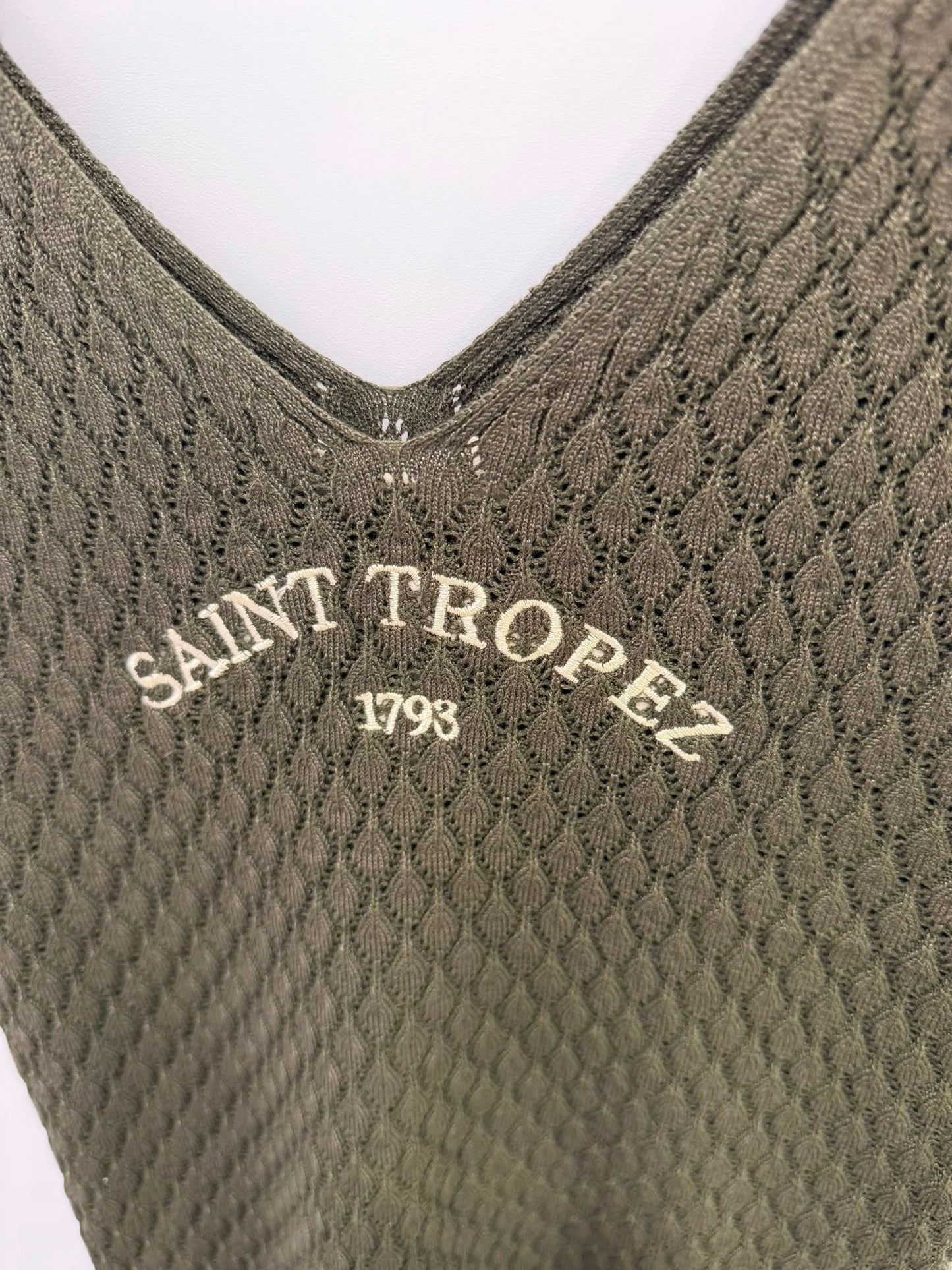 Witte crochet st tropez top