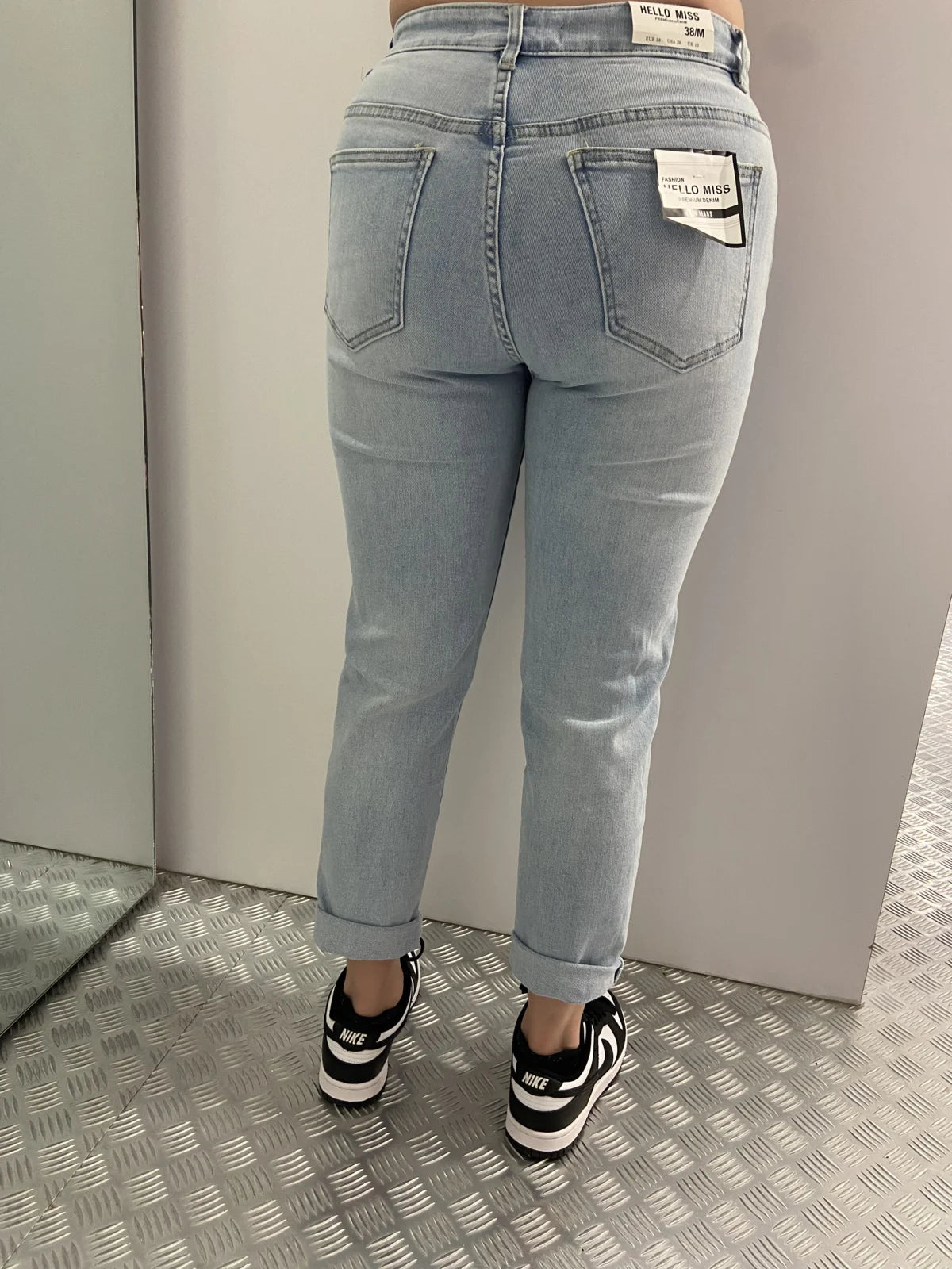 Lichtblauwe jeans MOM FIT Hello Miss