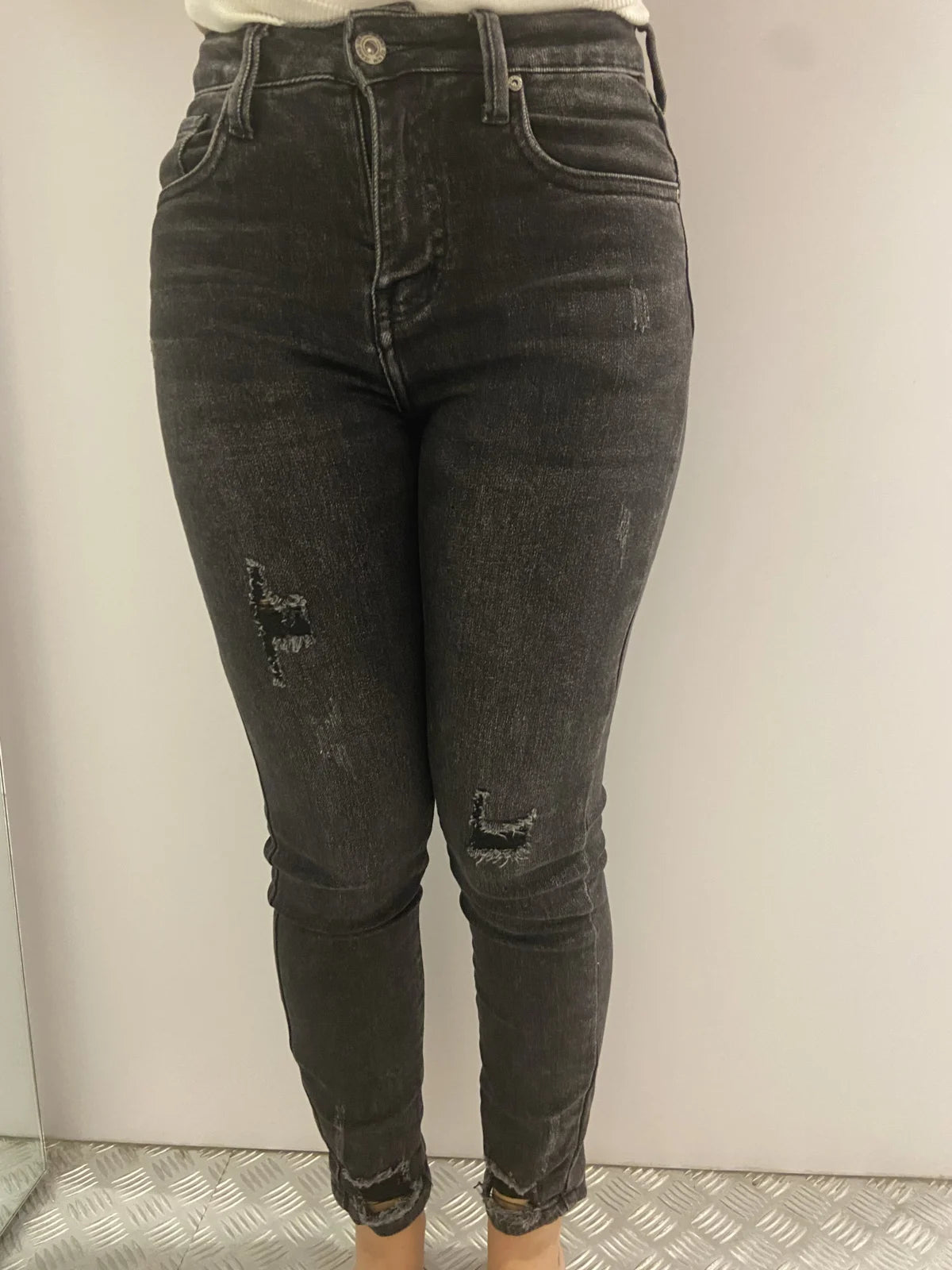 DonkerGrijze jeans regular Hello Miss