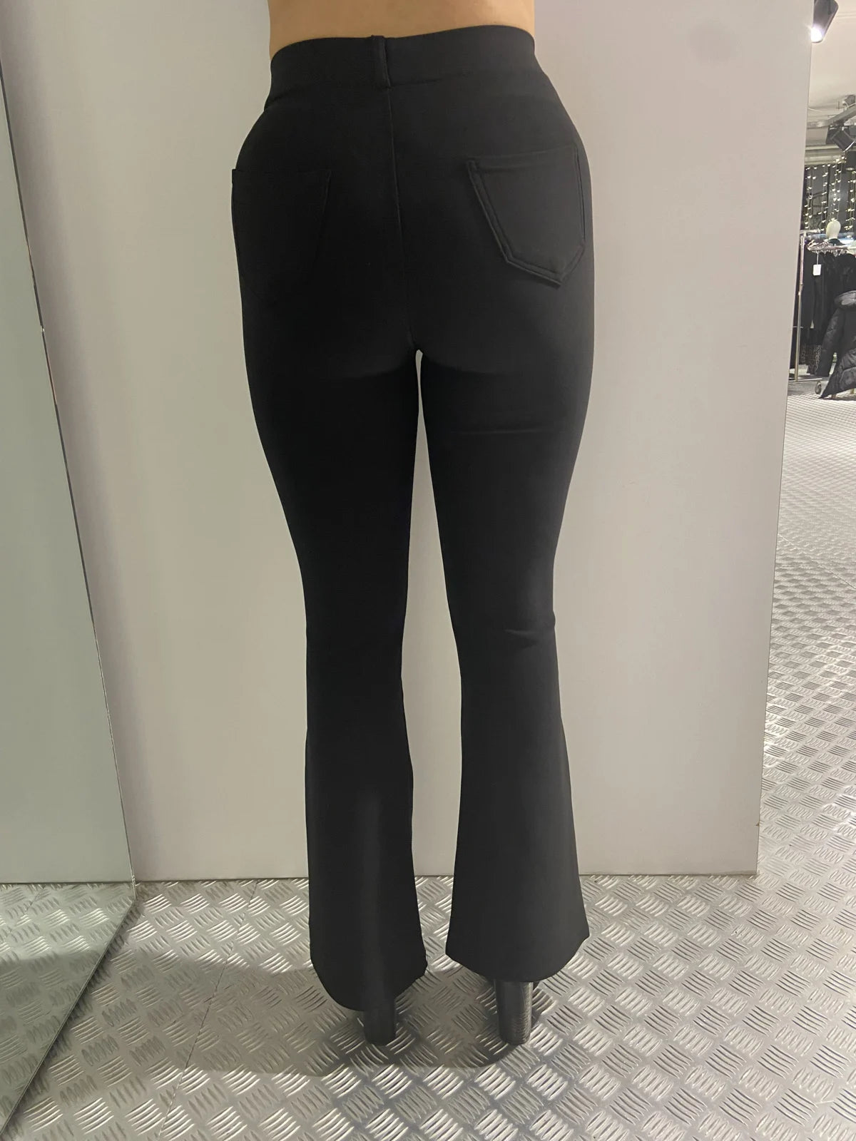 Zwarte joggingflared CROPPED