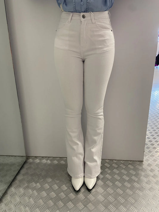 Witte flared Hello Miss