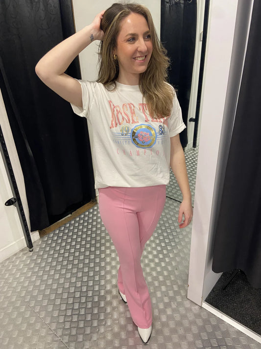 Lichtroze flared pants ivivi