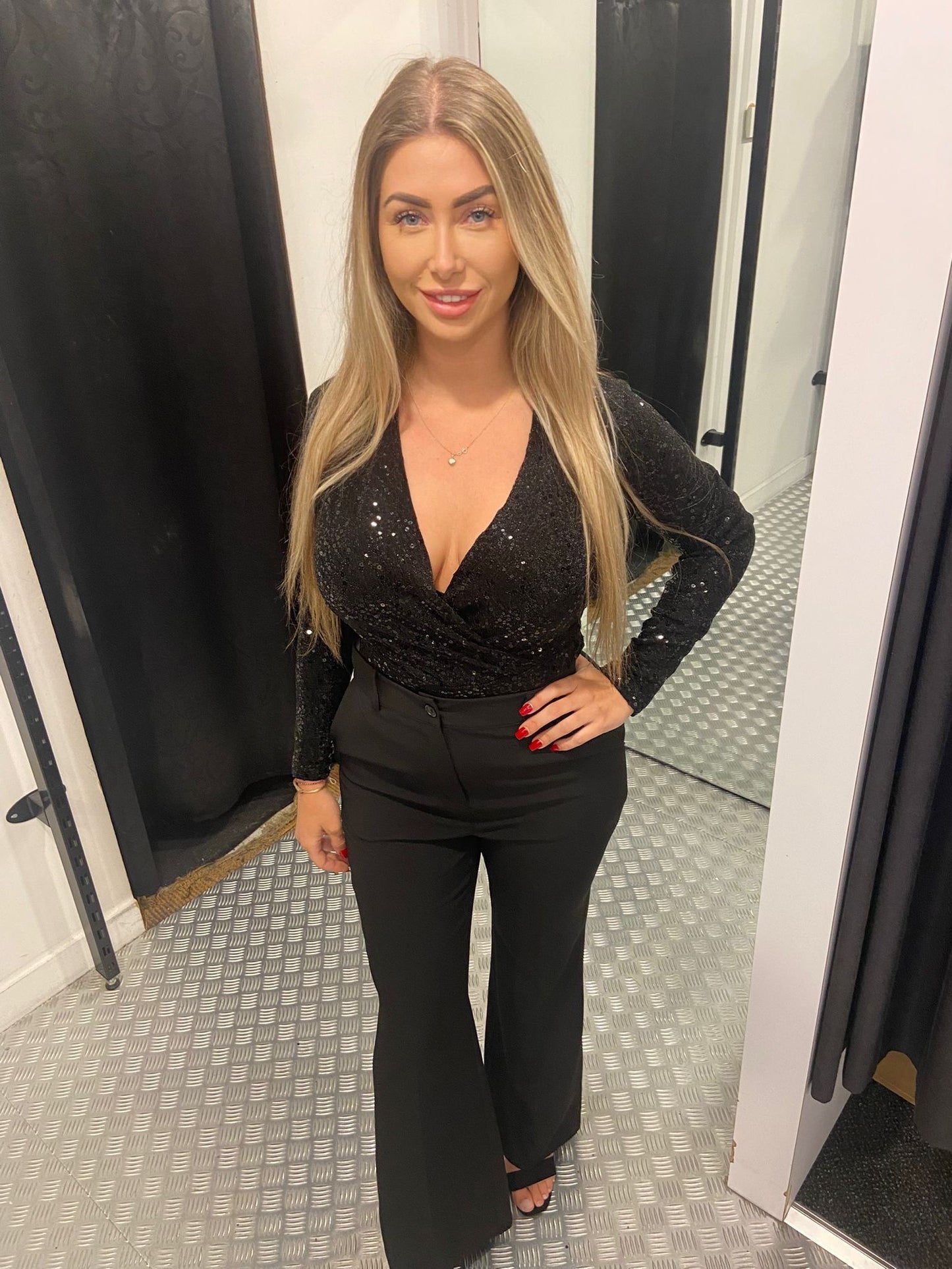 Black paillet body by swan