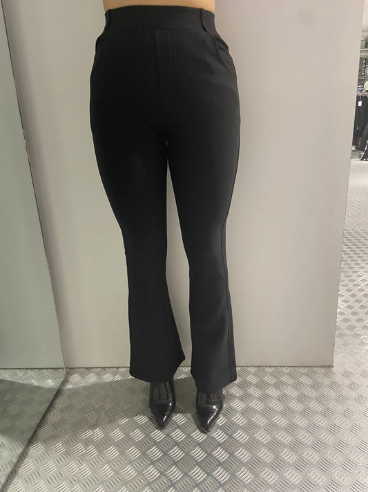 Zwarte joggingflared CROPPED