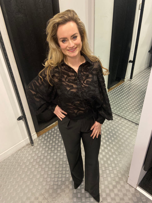 Zwarte jogging wide leg