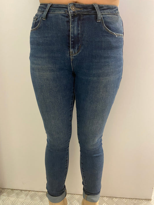 Blue push up skinny