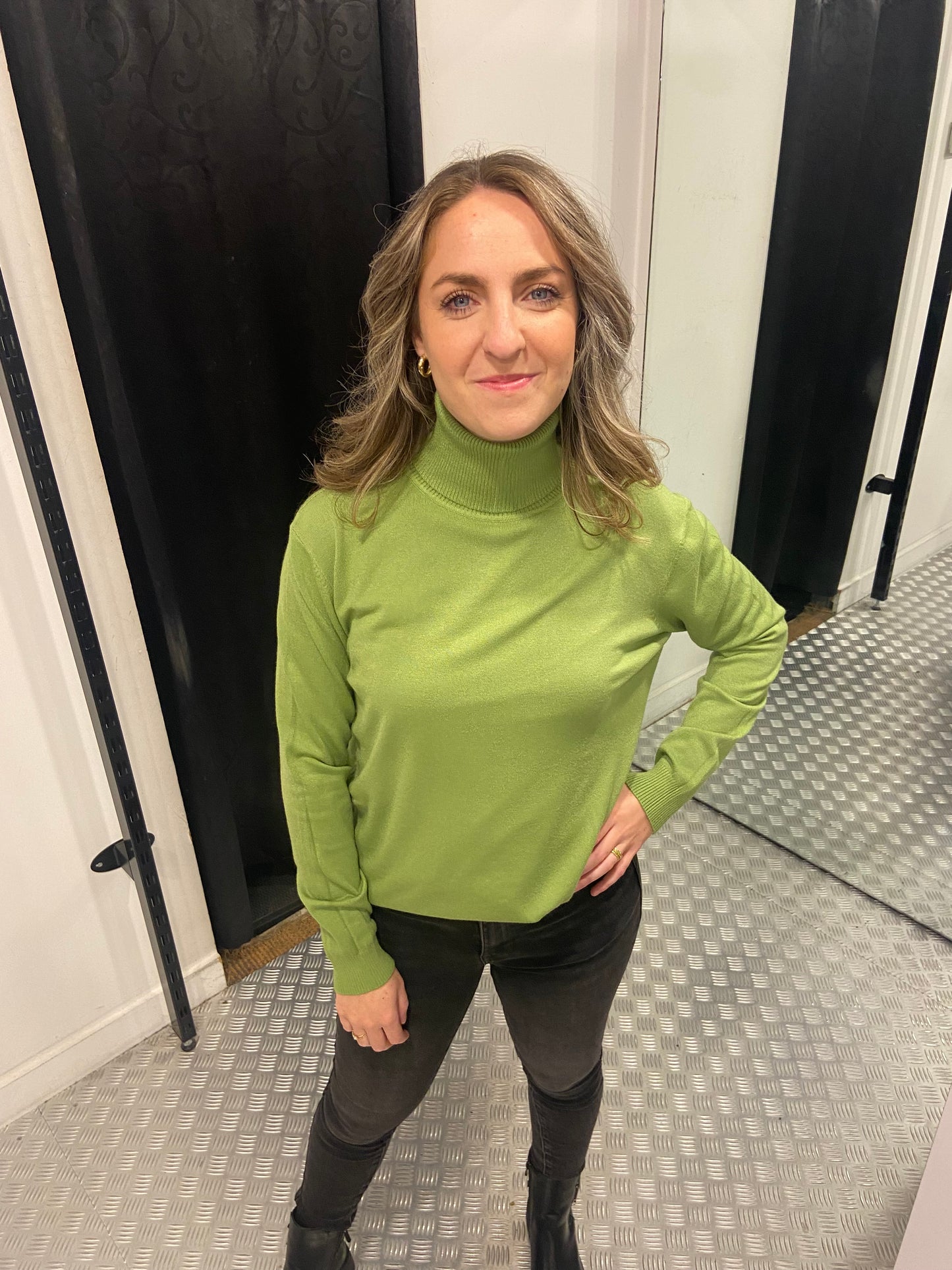 Groene top met col