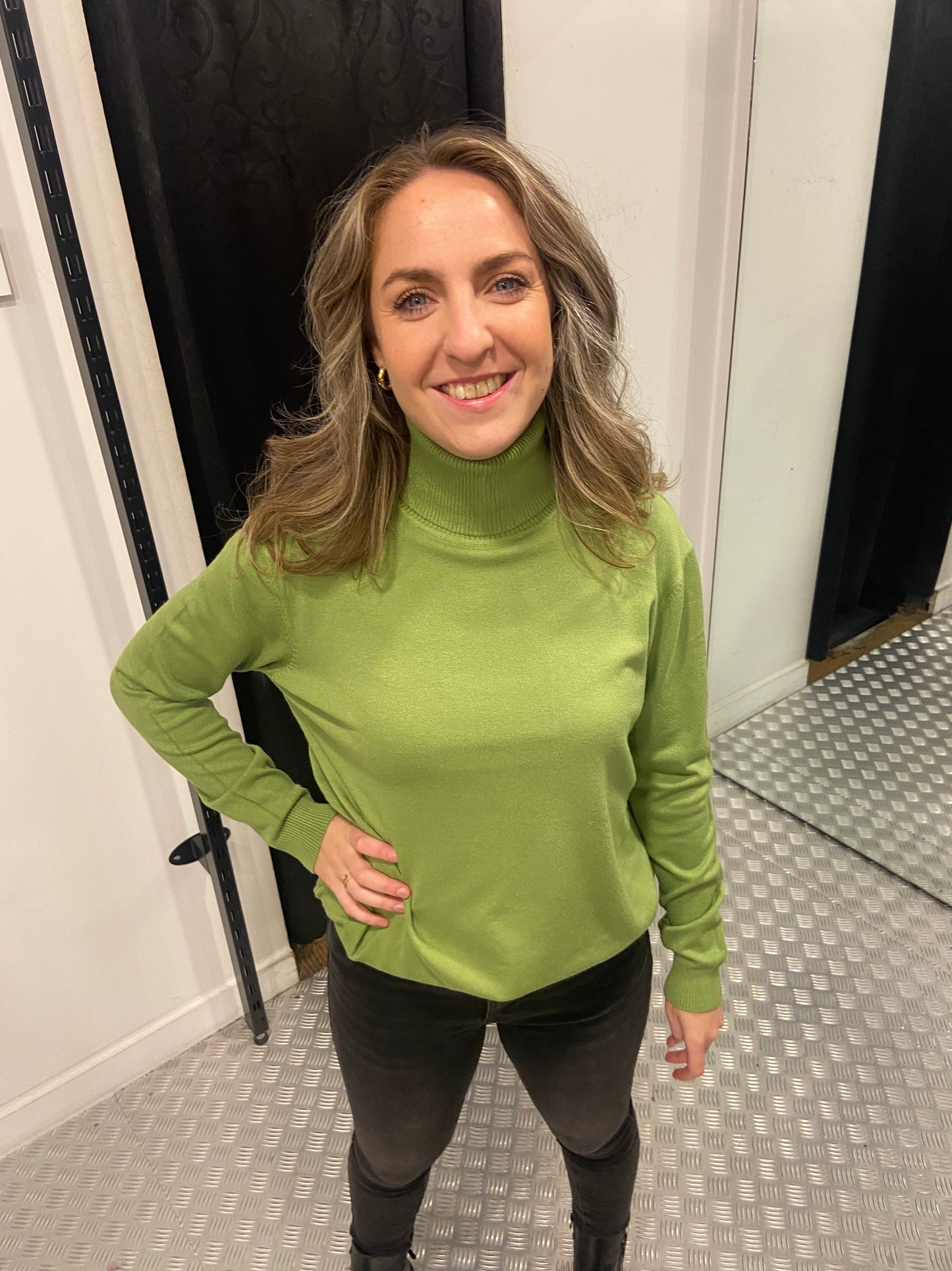 Groene top met col