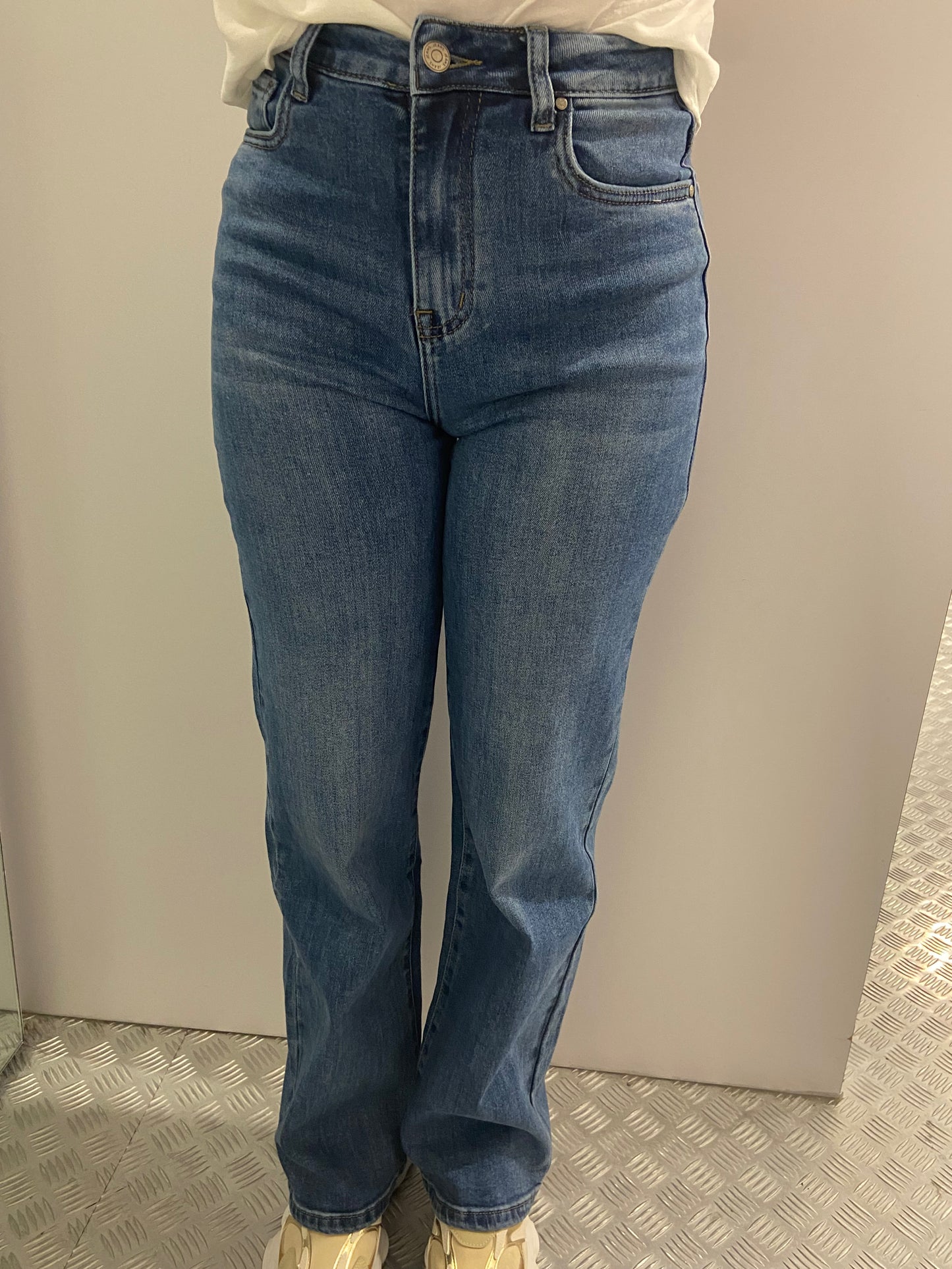 Blue wide leg jeans HM