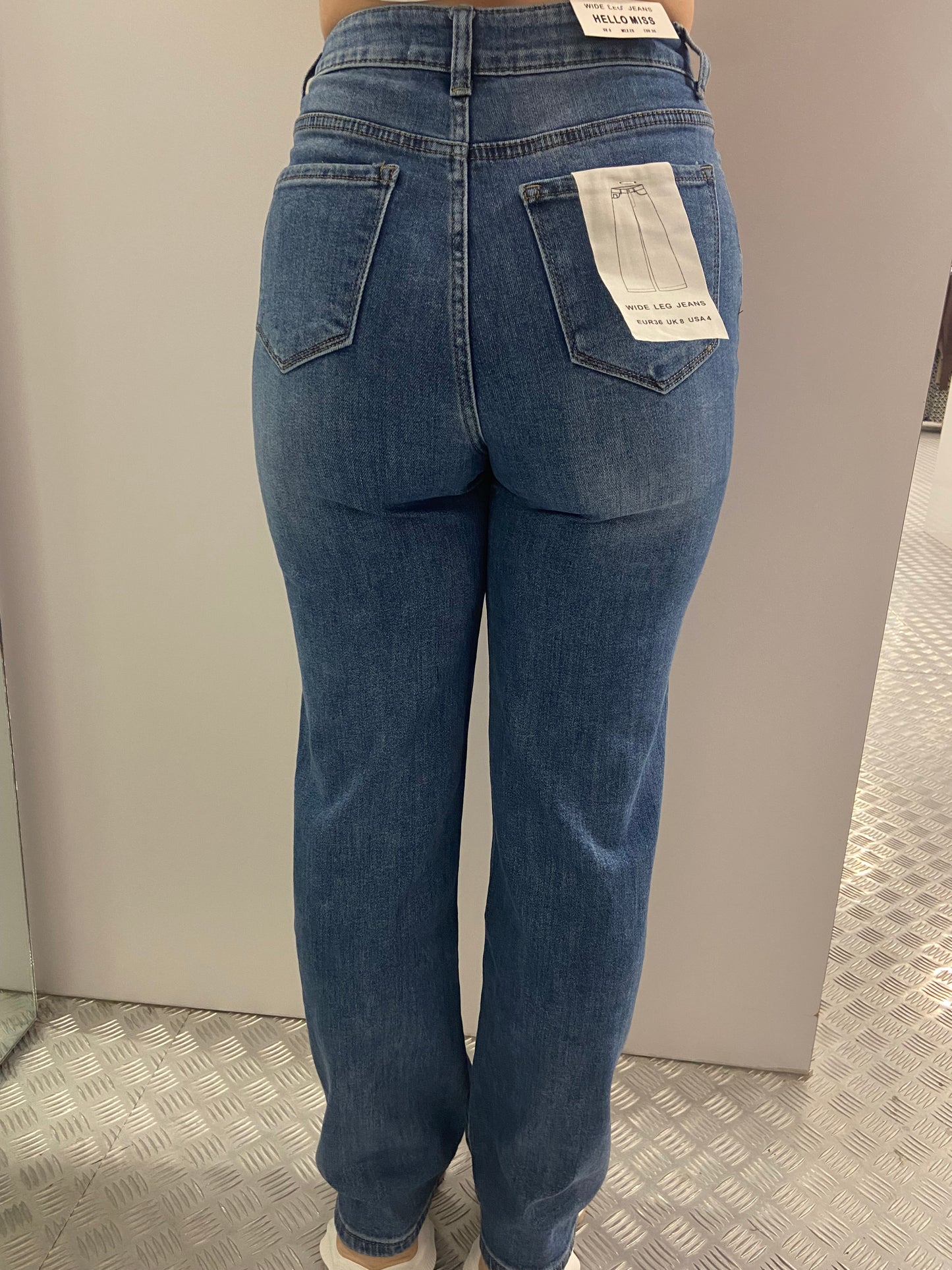 Blue wide leg jeans HM
