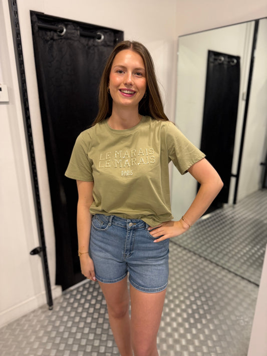 Le marais green tshirt