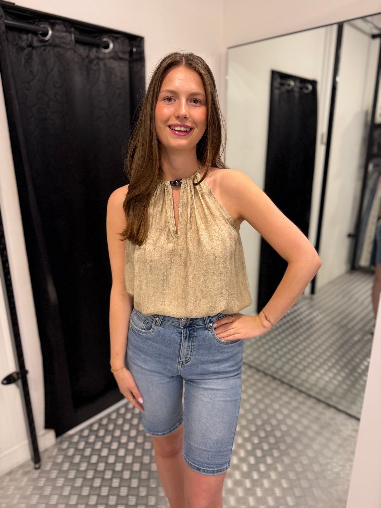 Denim stretchy short Sara