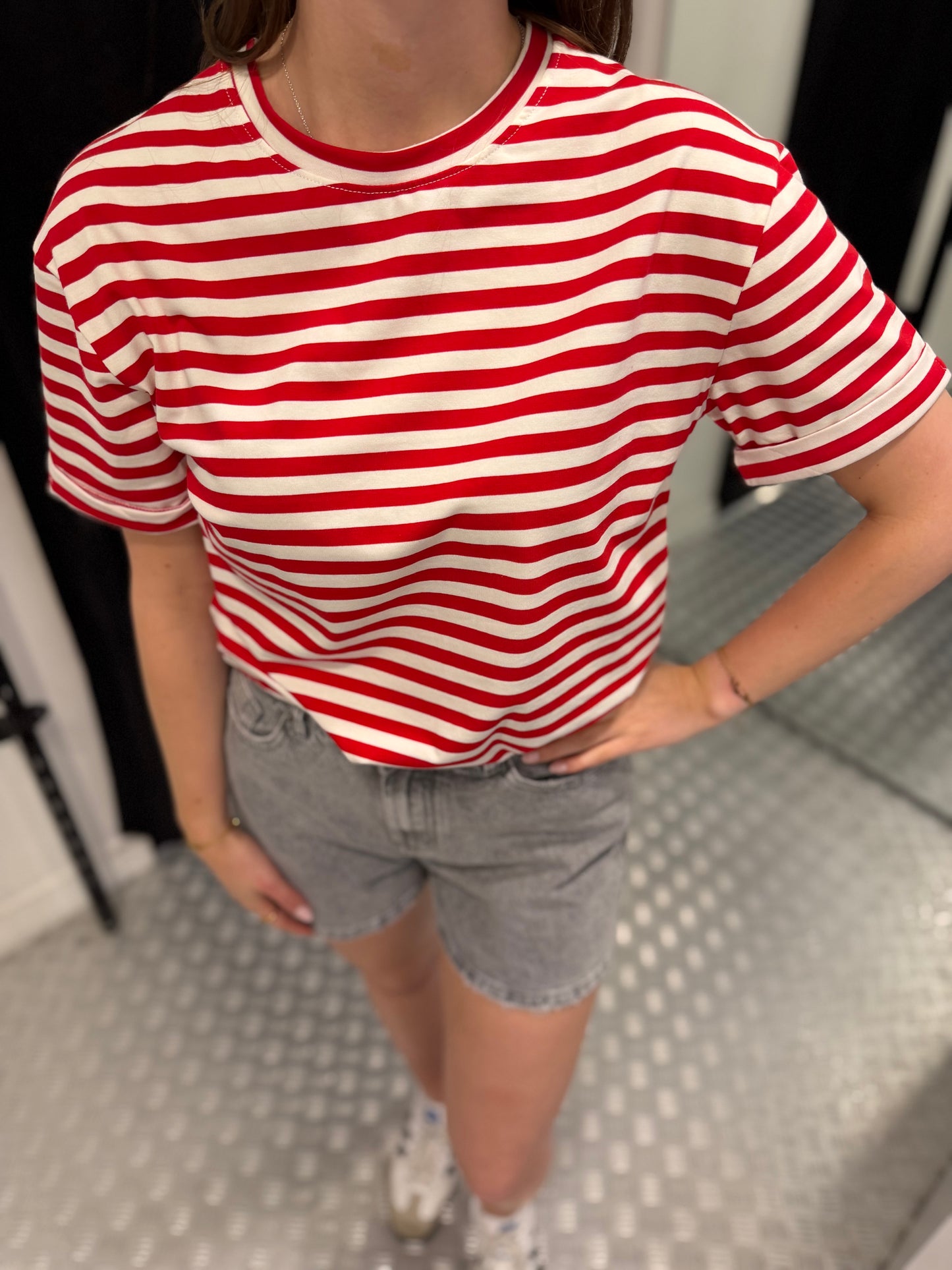 Red striped tshirt