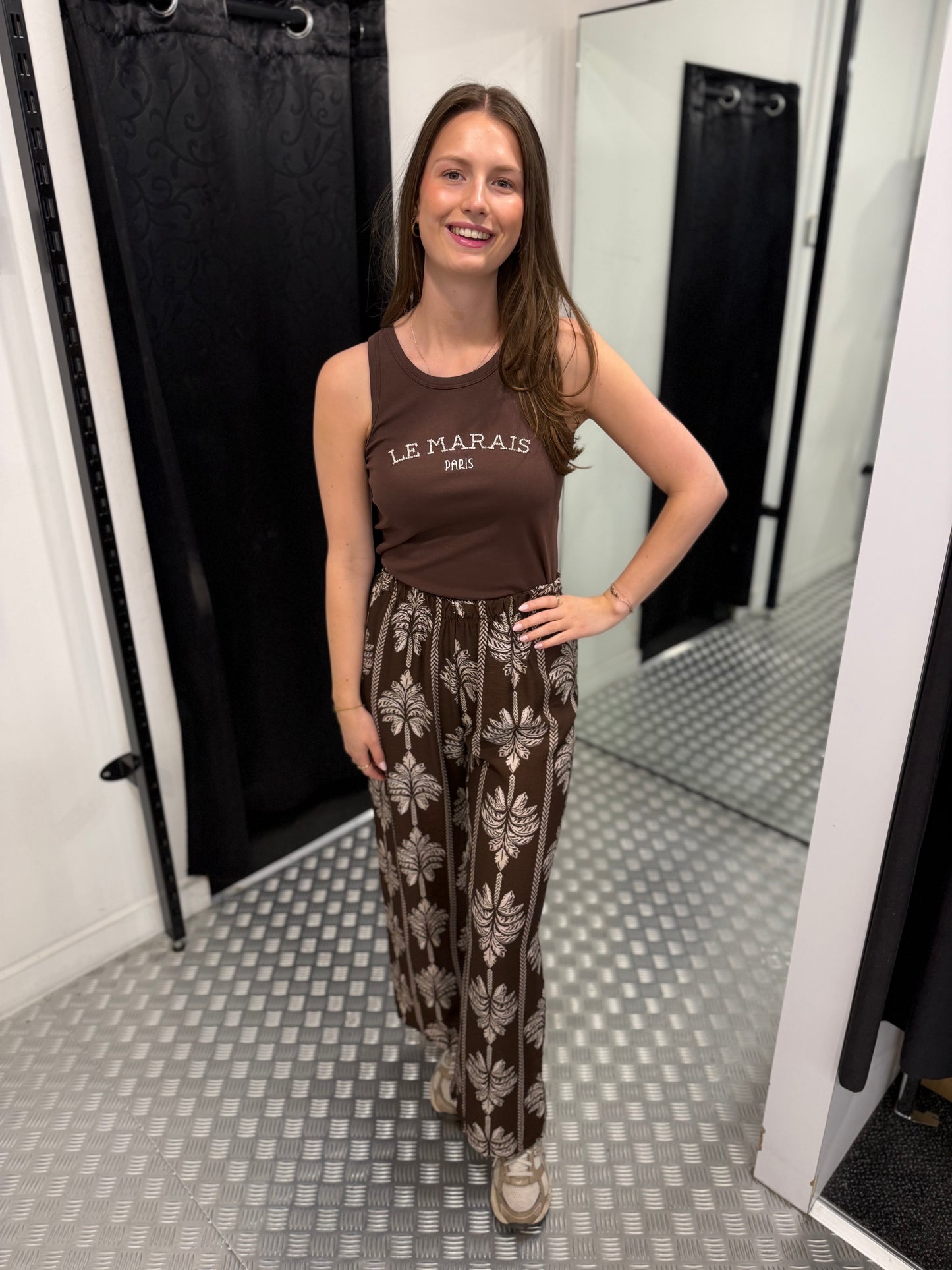 Le Marais brown cotton top