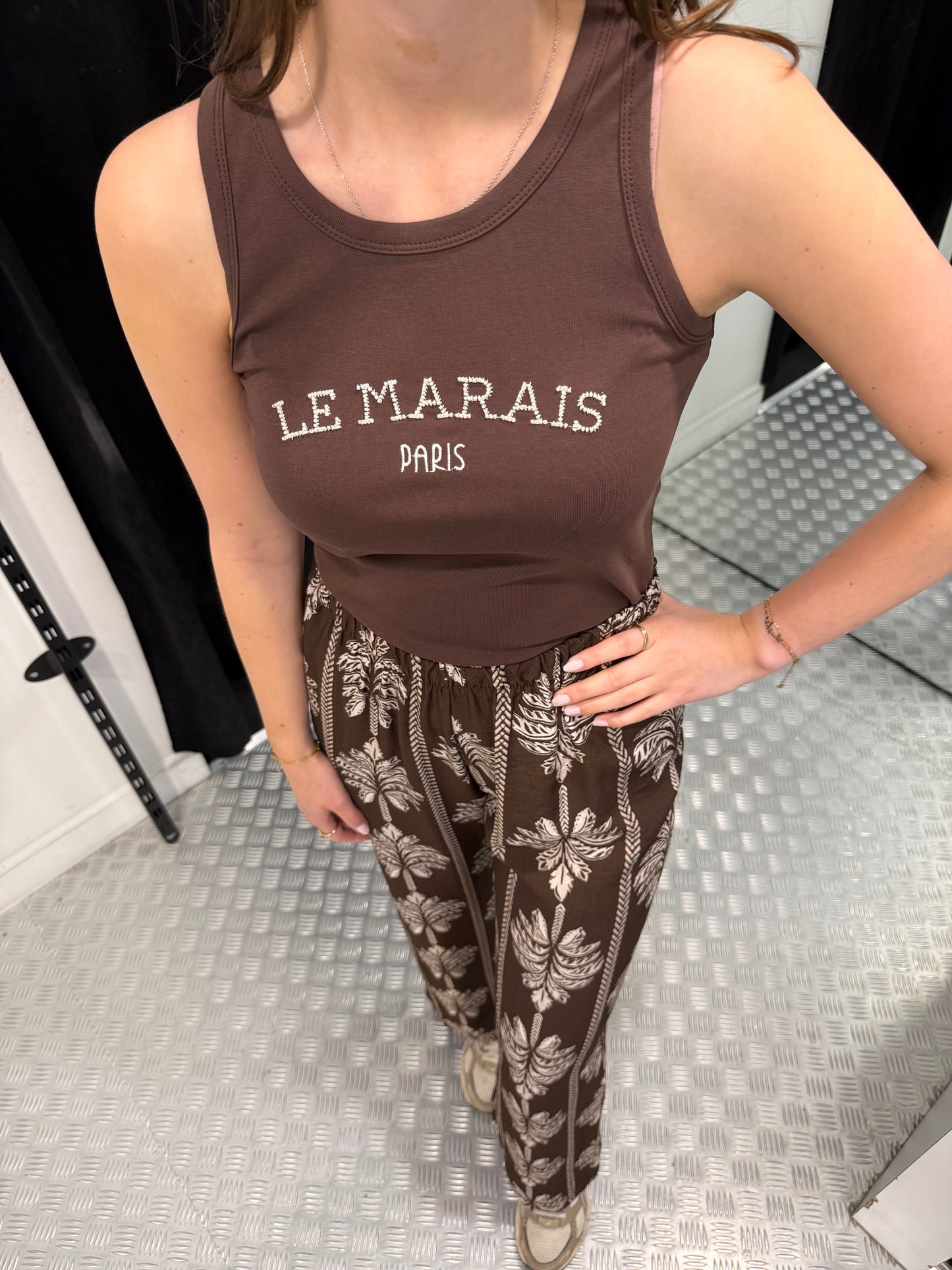 Le Marais brown cotton top