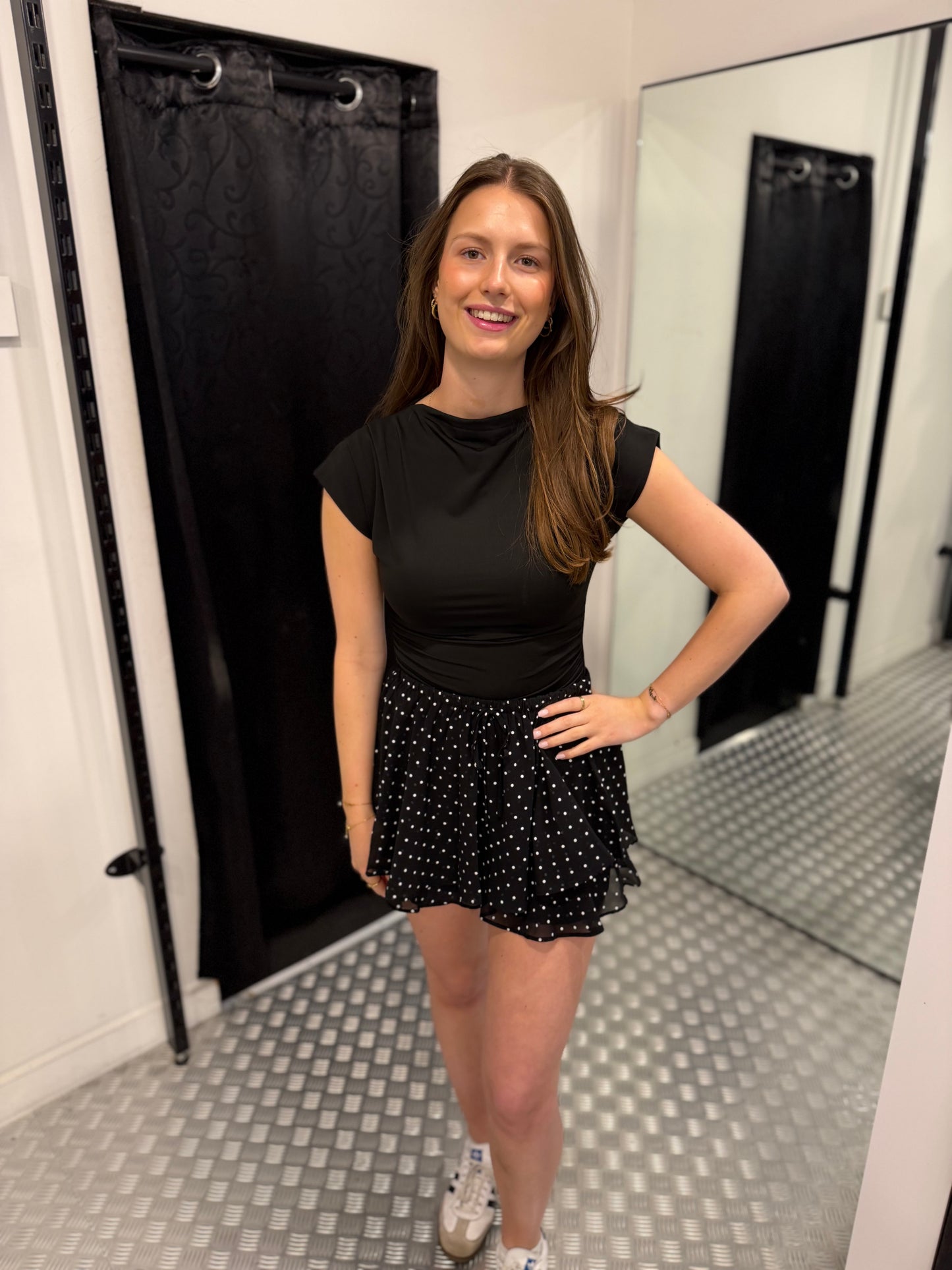 Dottie ruffle skort black