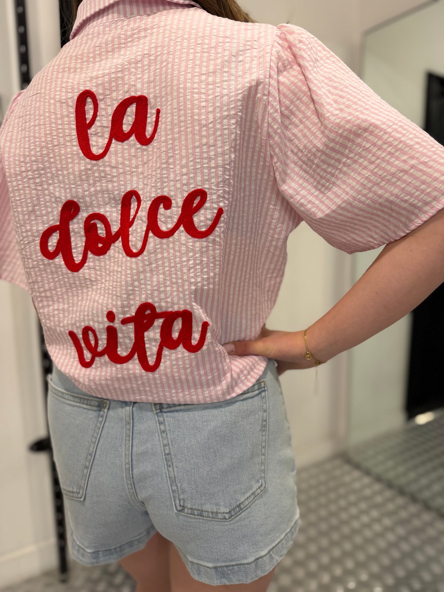Dolce vita blue blouse