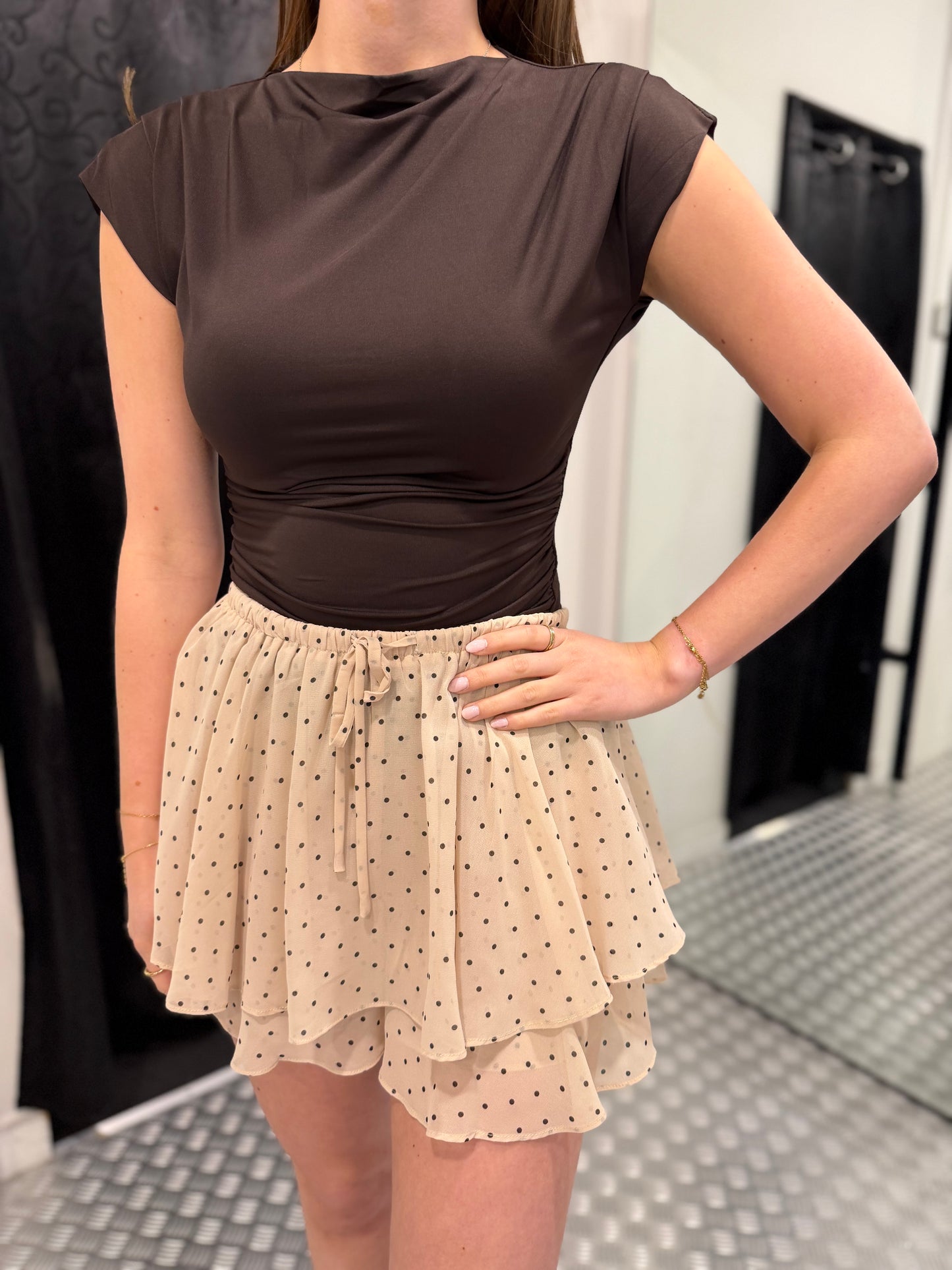 Brown body top