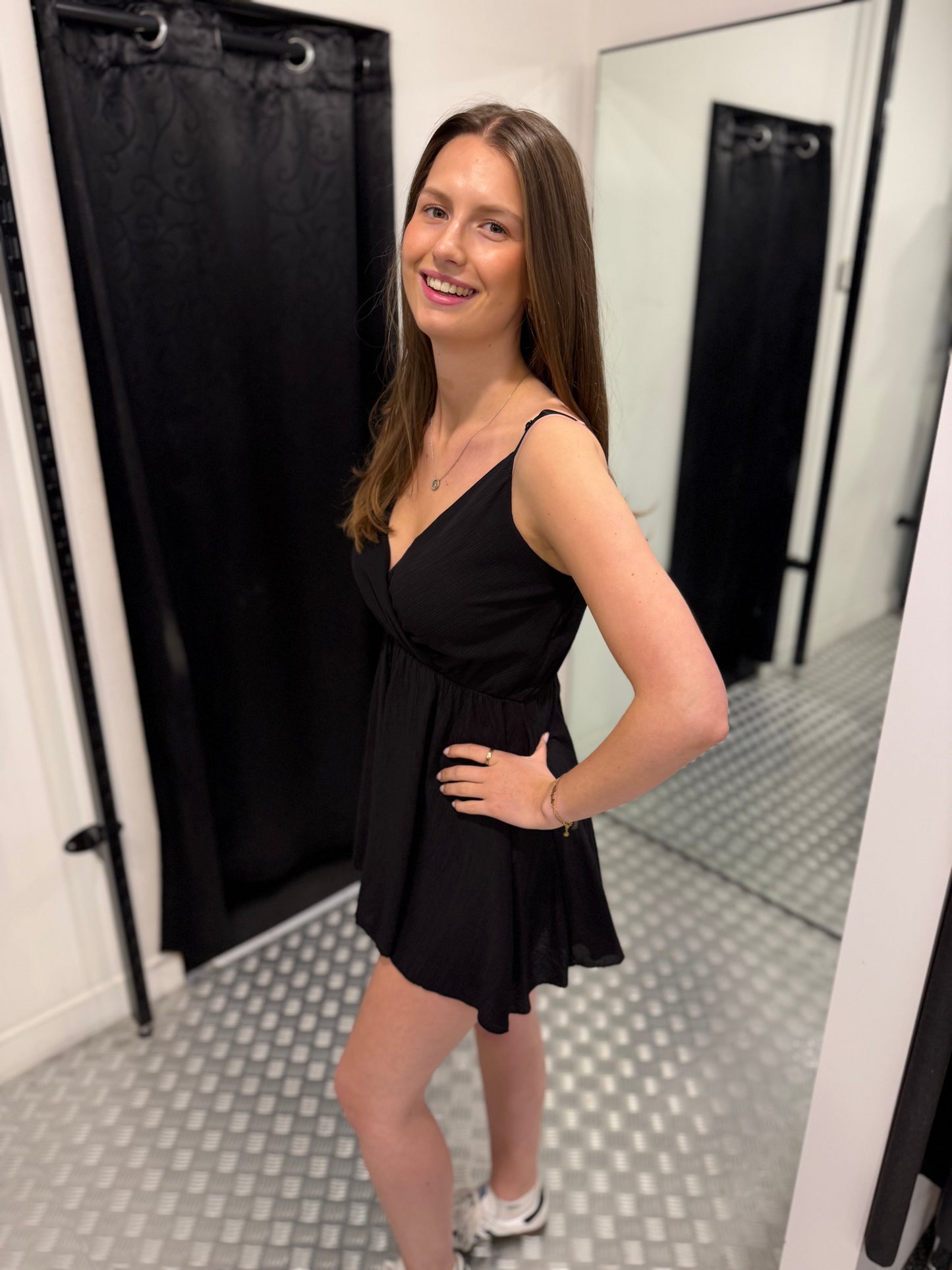 Zwarte playsuit