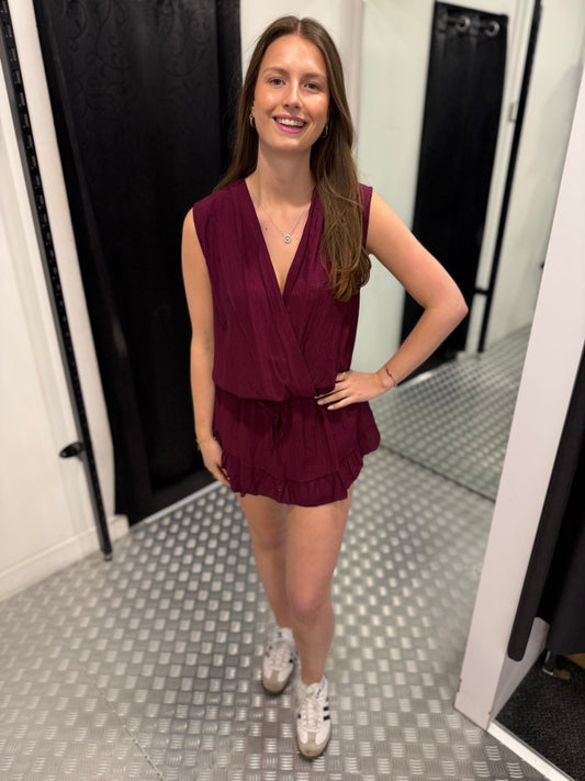 2 piece aubergine summer set
