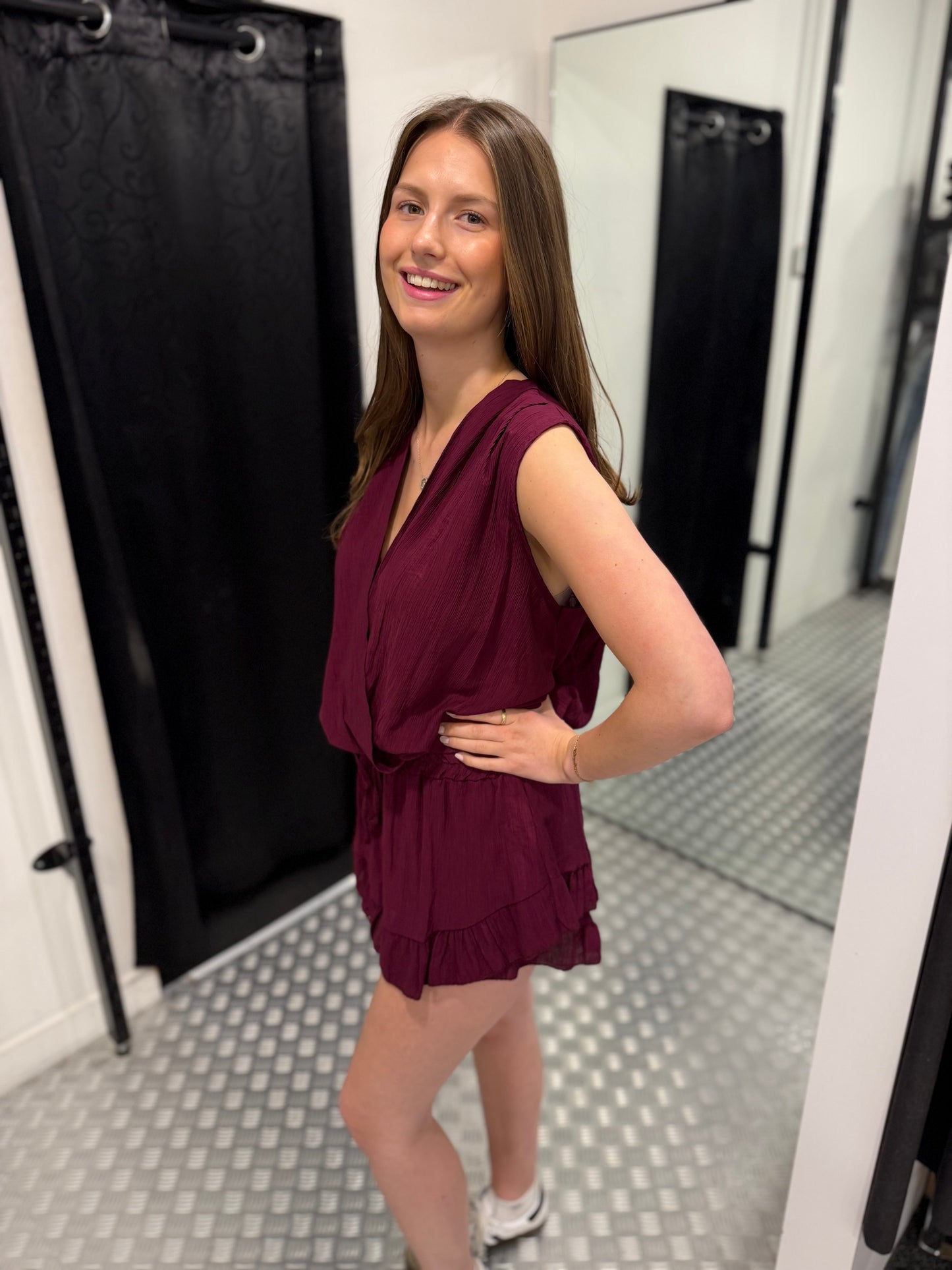 2 piece aubergine summer set
