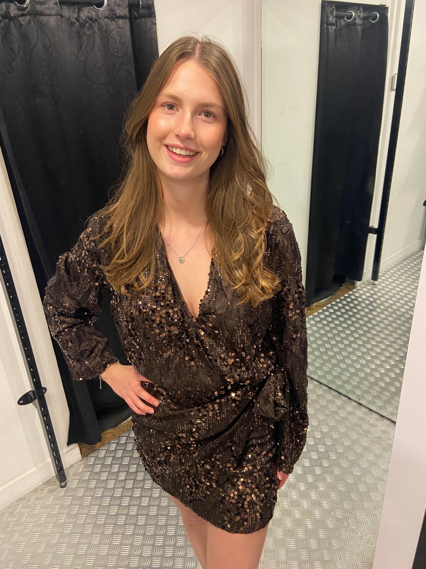 Feline paillet dress