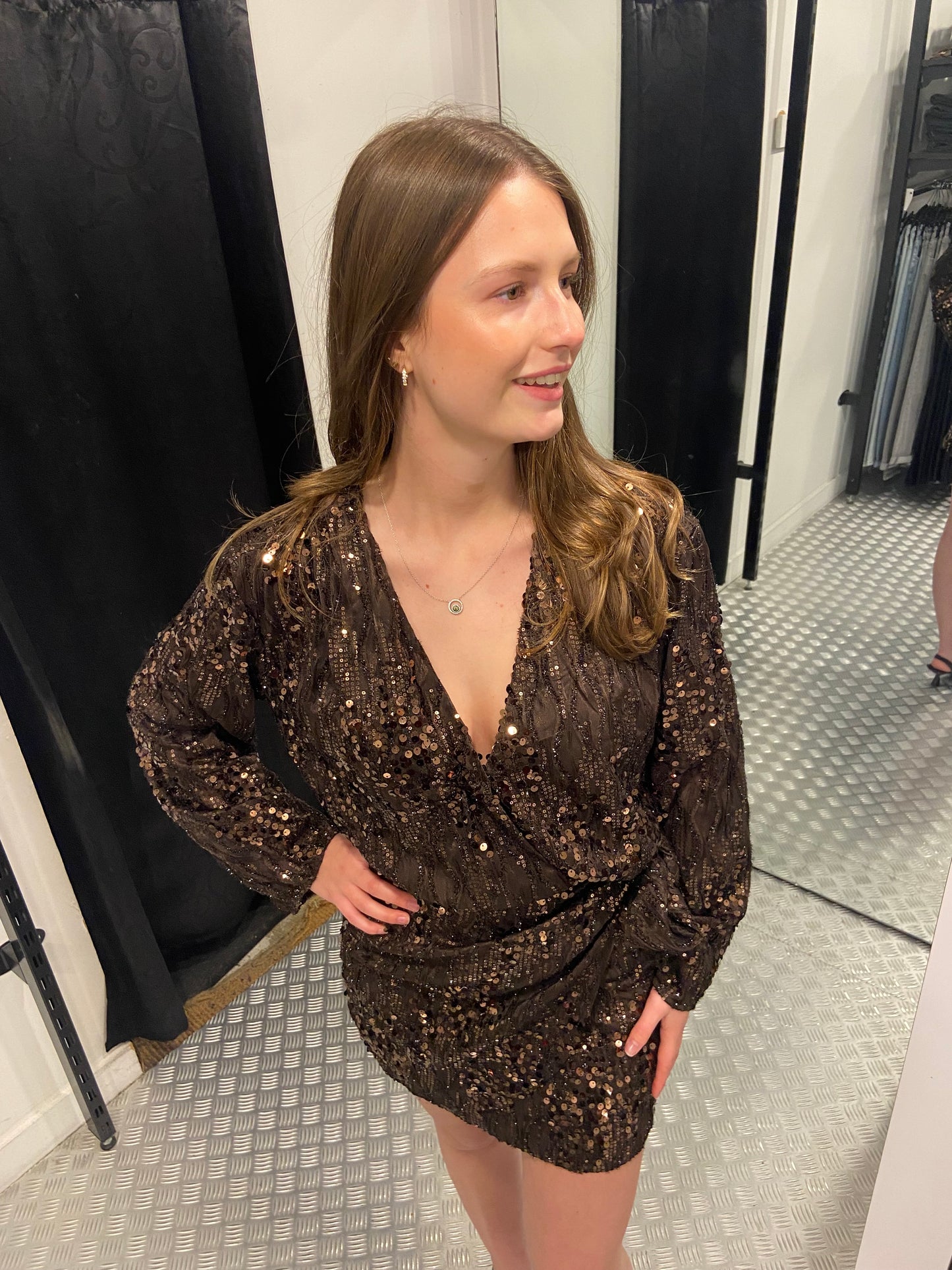 Feline paillet dress