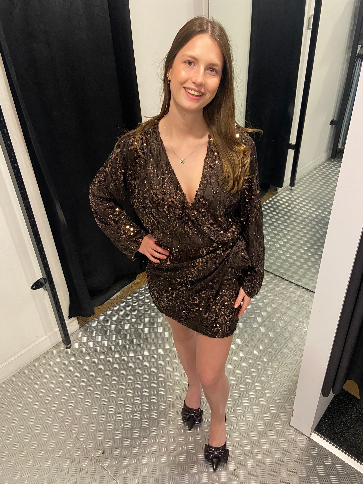 Feline paillet dress