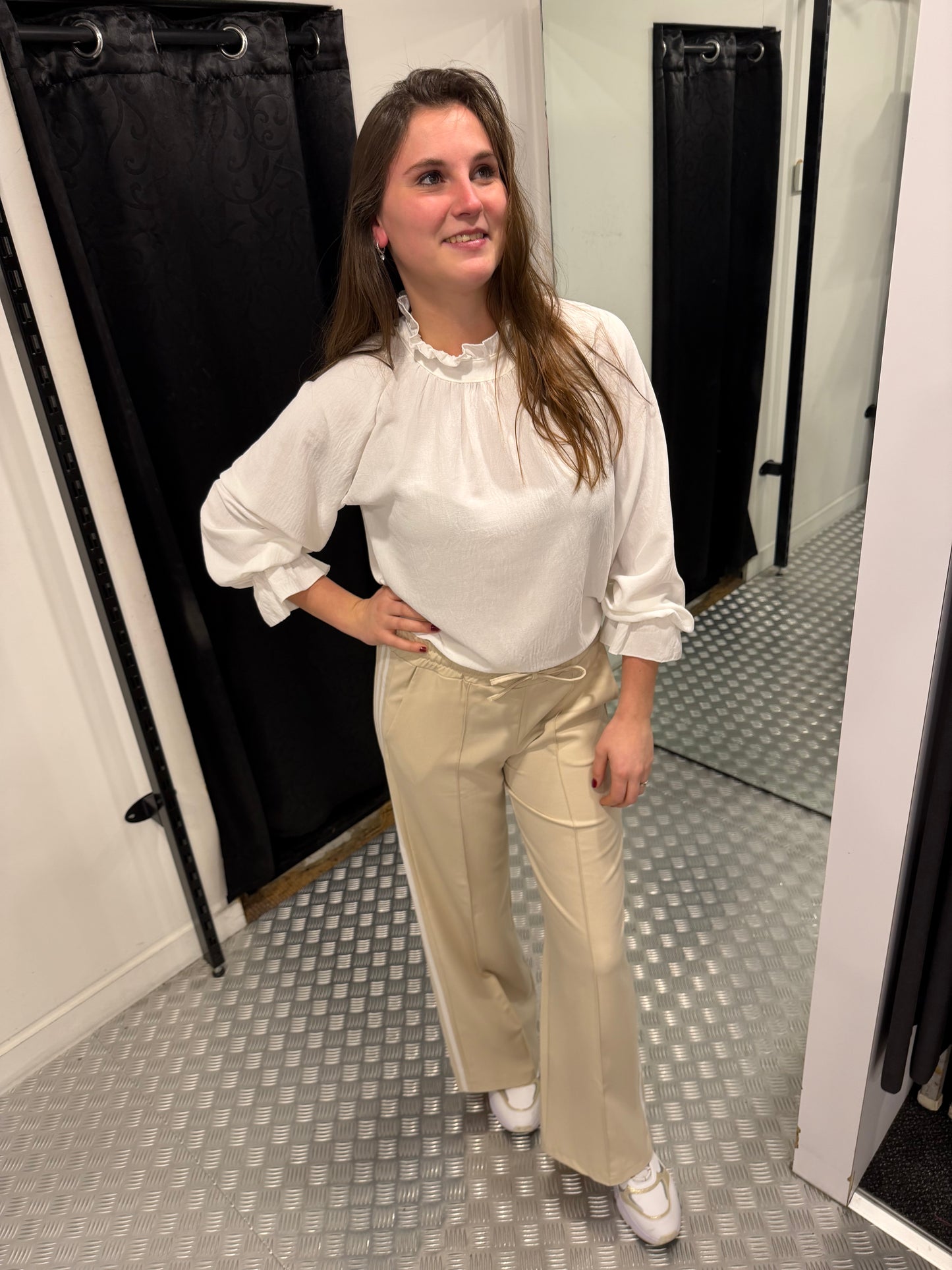White loose blouse