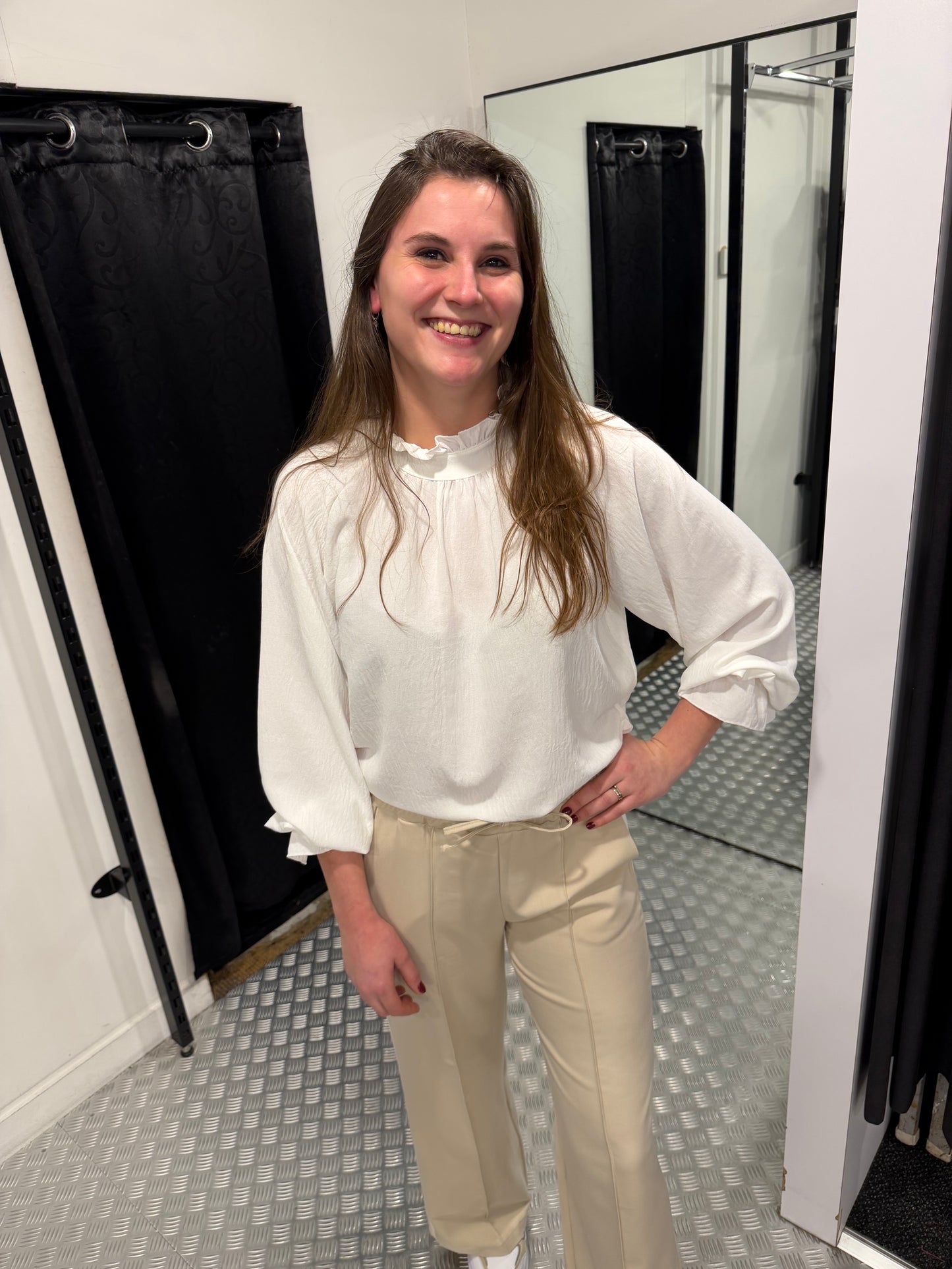 White loose blouse