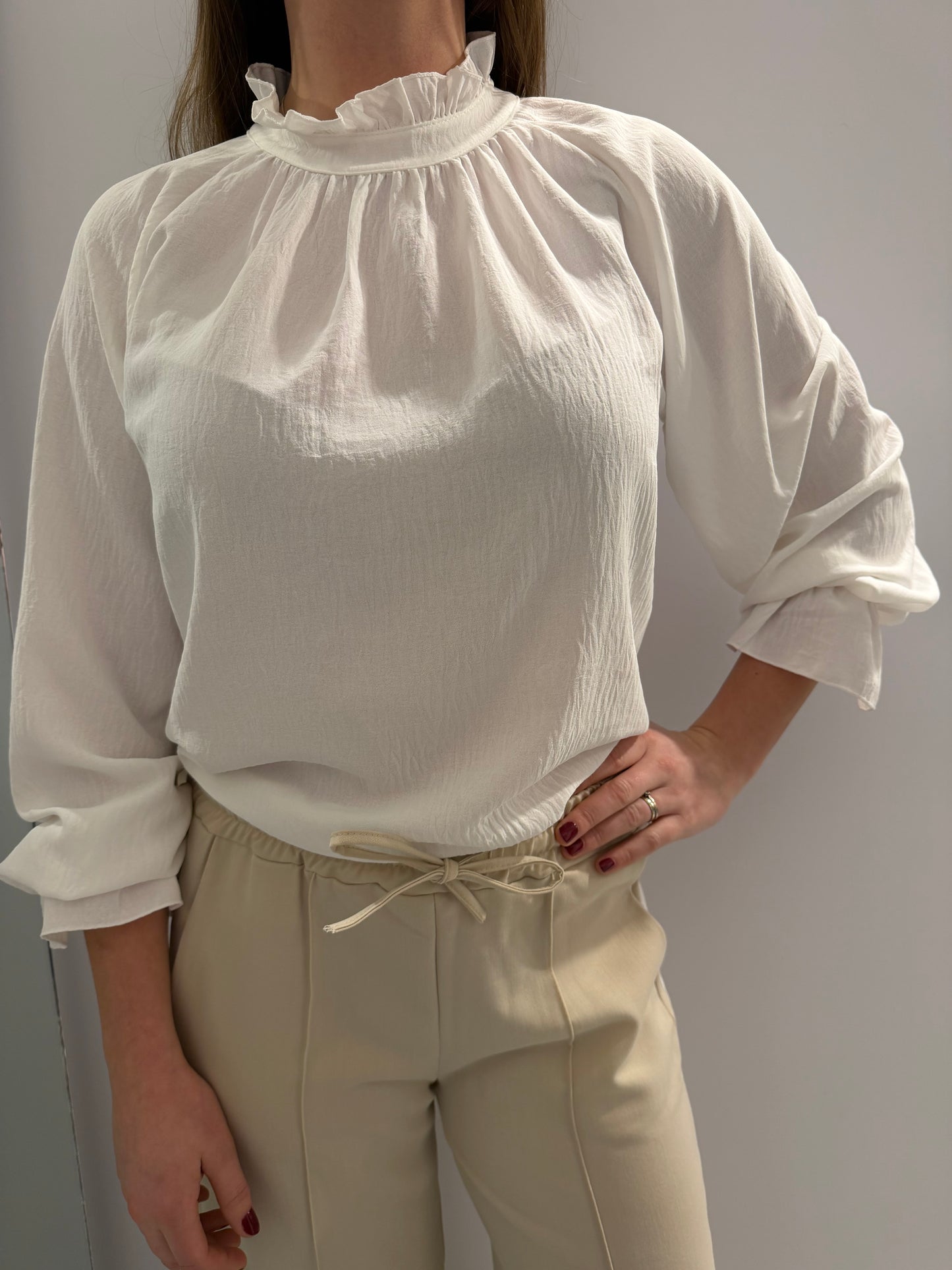 White loose blouse