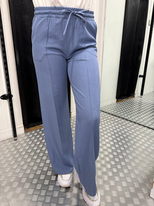 Jeansblauwe loose wide fit