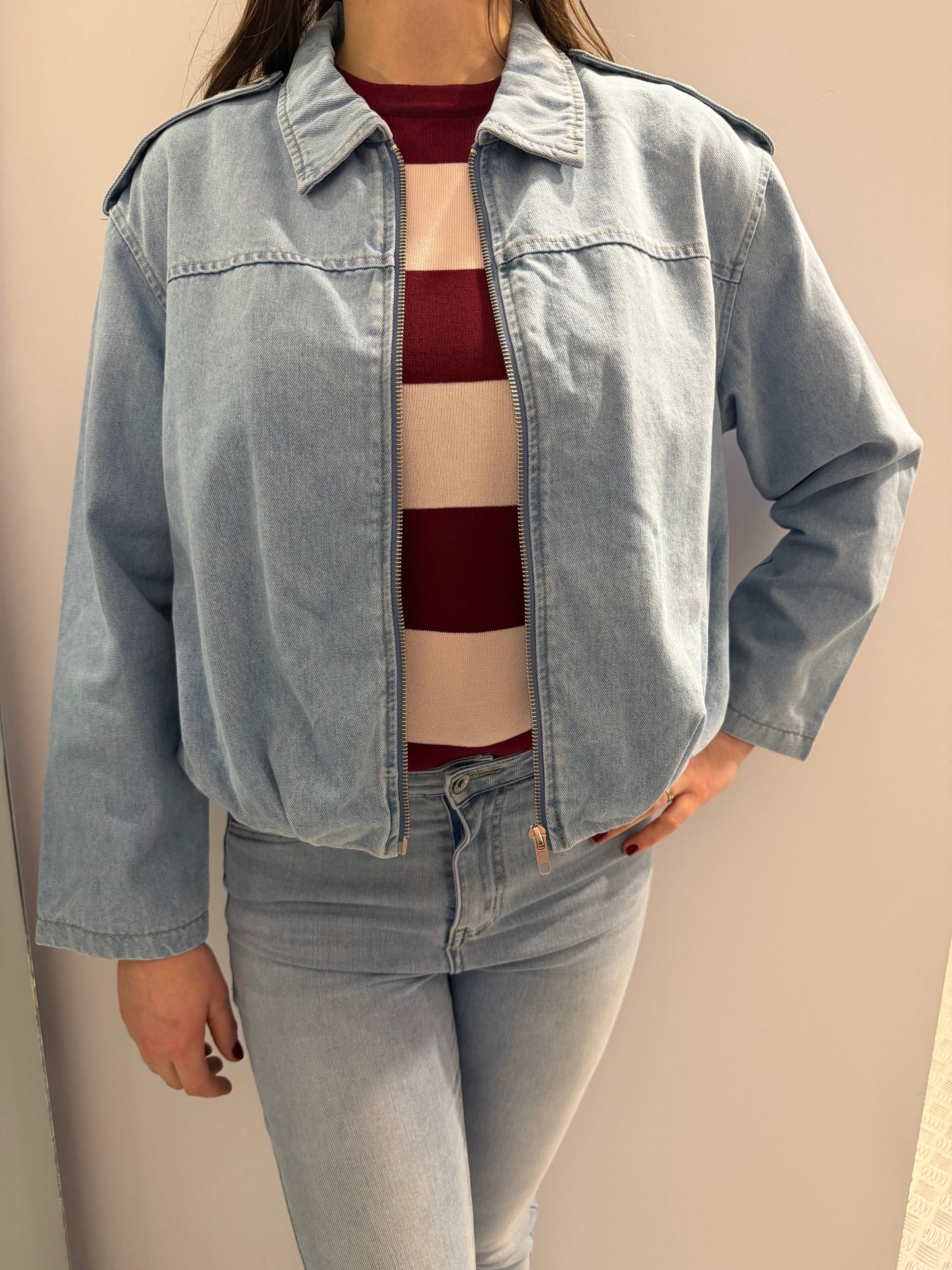 Jeans bomberjacket oversized
