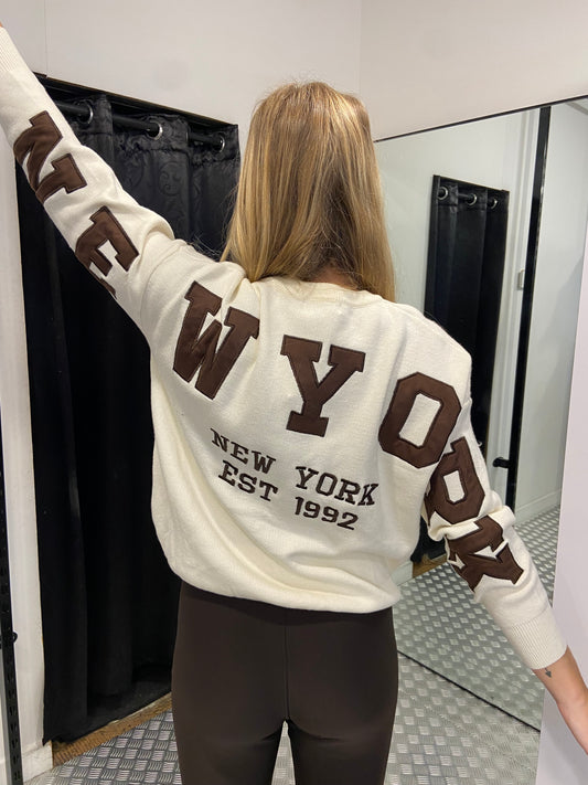 New york sweater beige