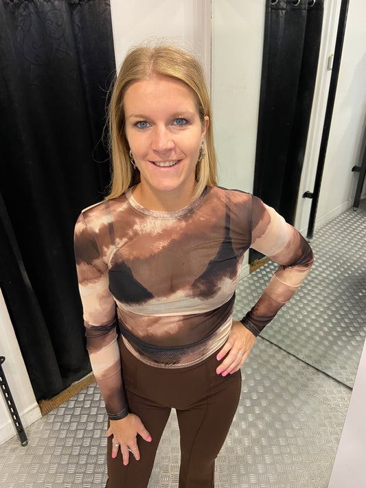 Brown marble mesh top by swan