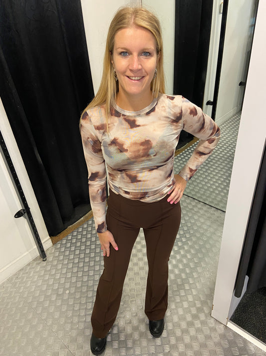 Beige mesh top by swan