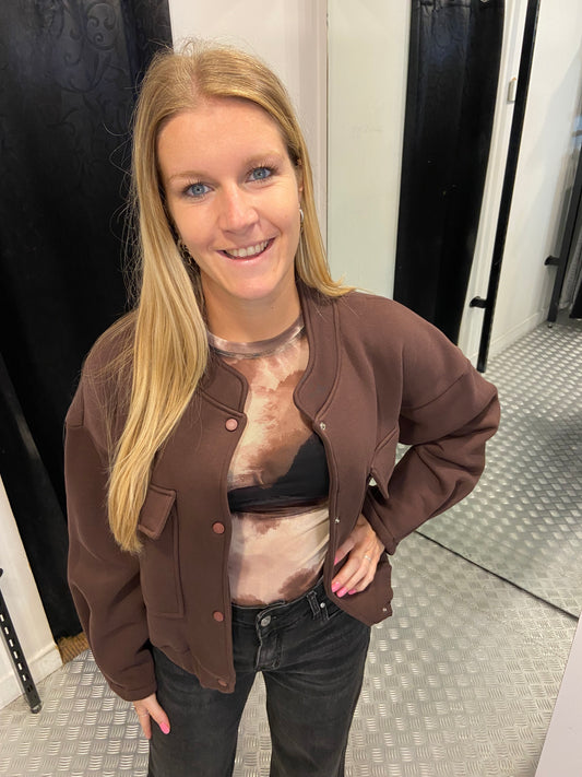 Bruine bomberjacket