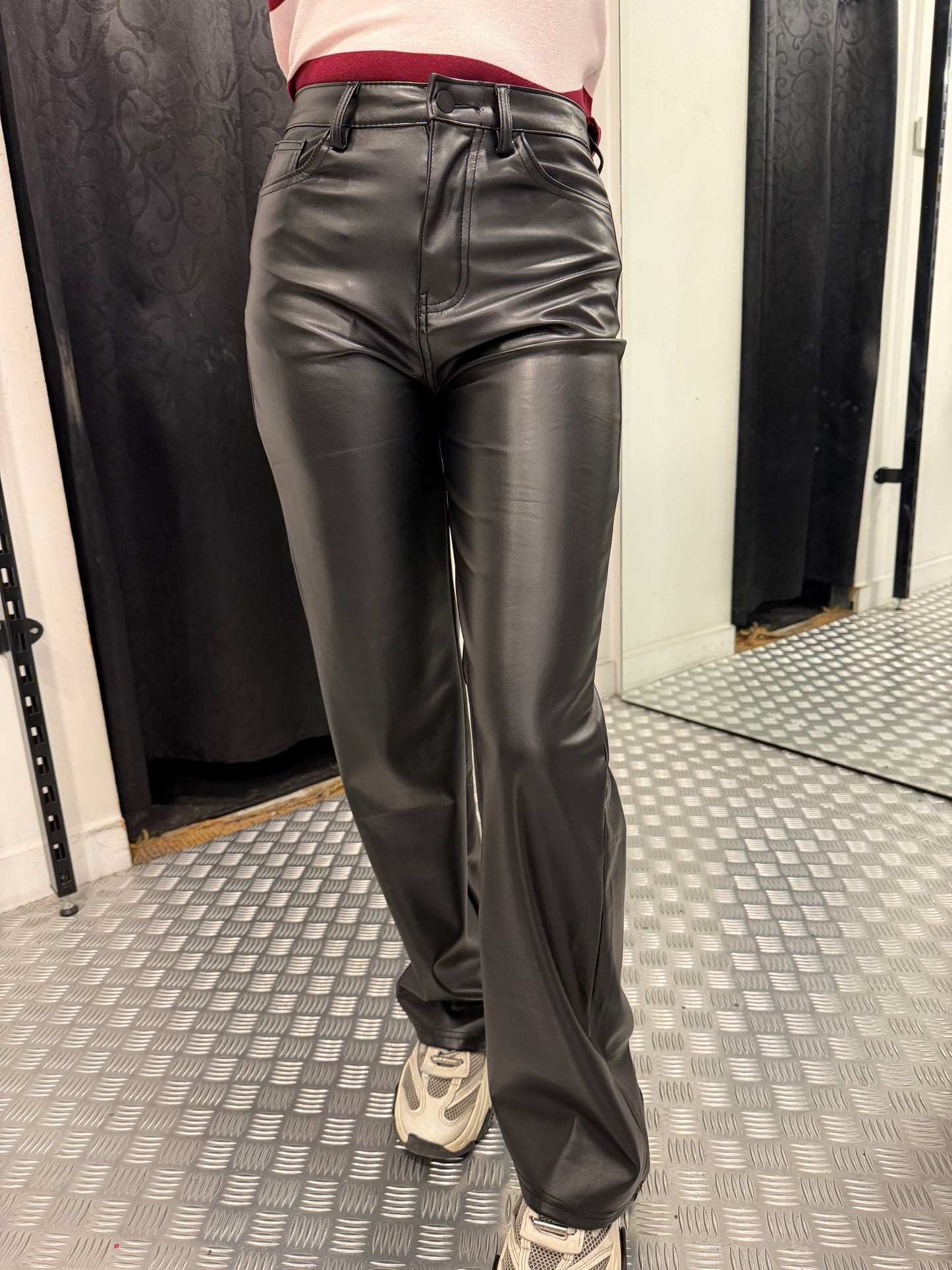 Leatherlook wide leg HM