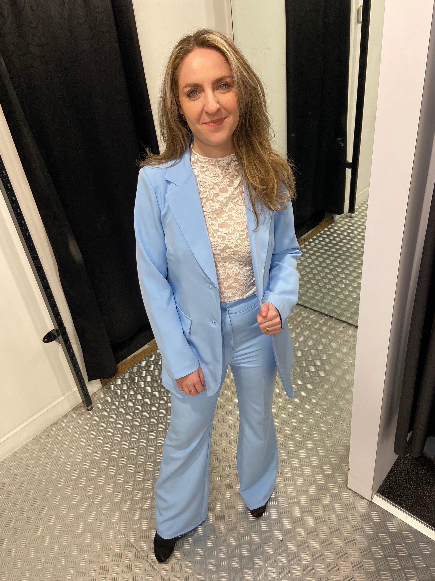 Babyblauw pantalon