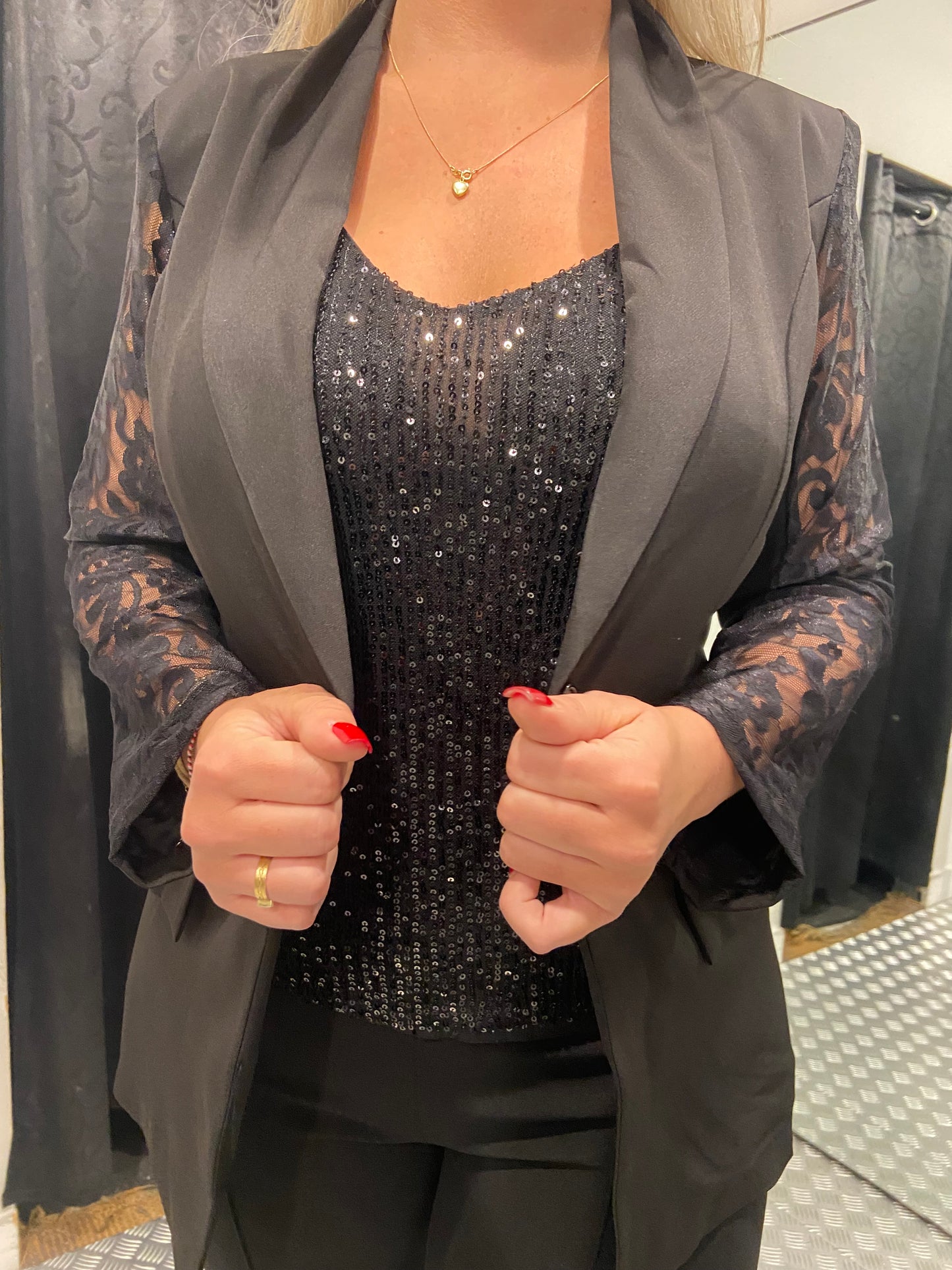 Black lace blazer