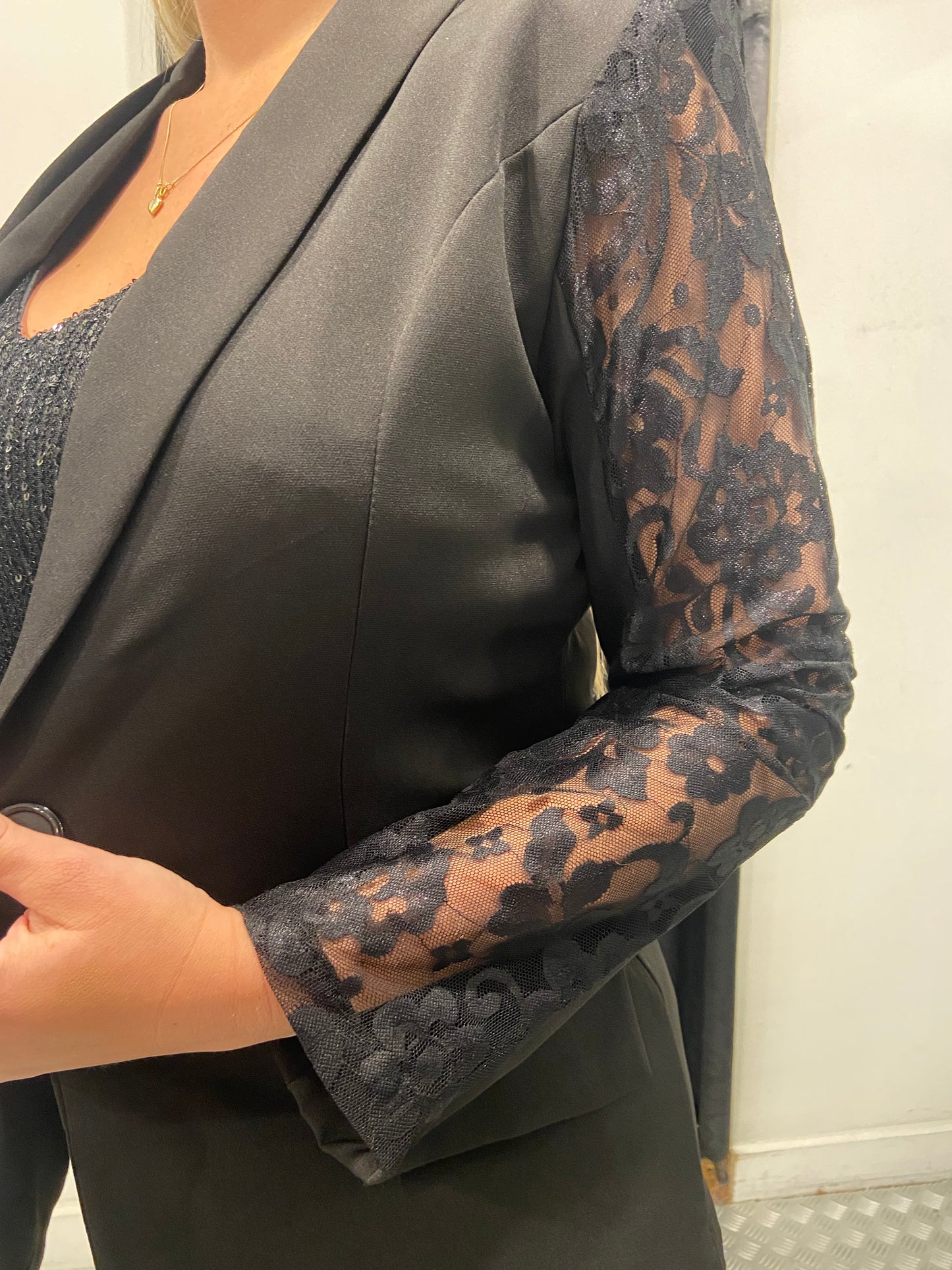 Black lace blazer