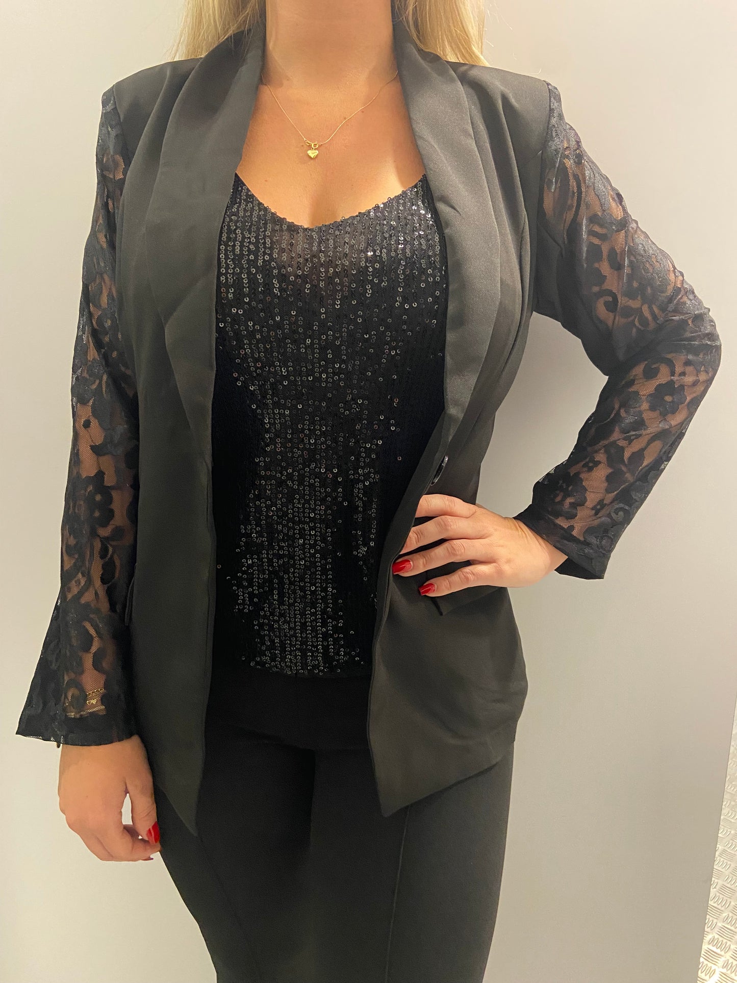 Black lace blazer