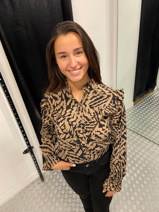 Autumn ruffle blouse