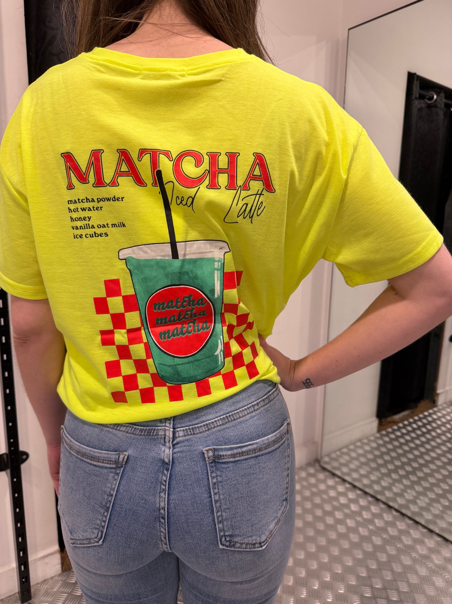 Matcha latte neon tshirt