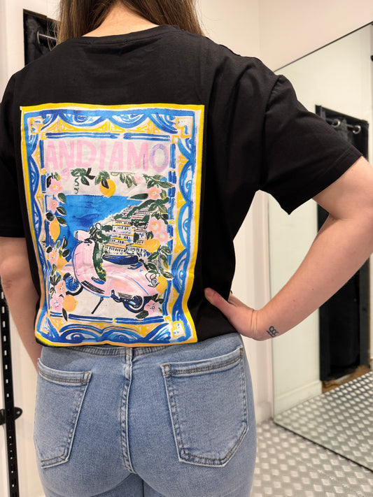Andiamo summer zwart tshirt