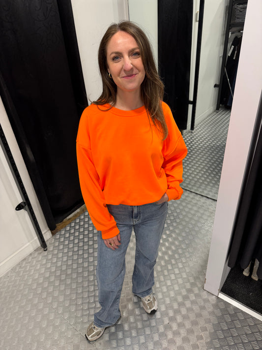 Oranje neon sweater