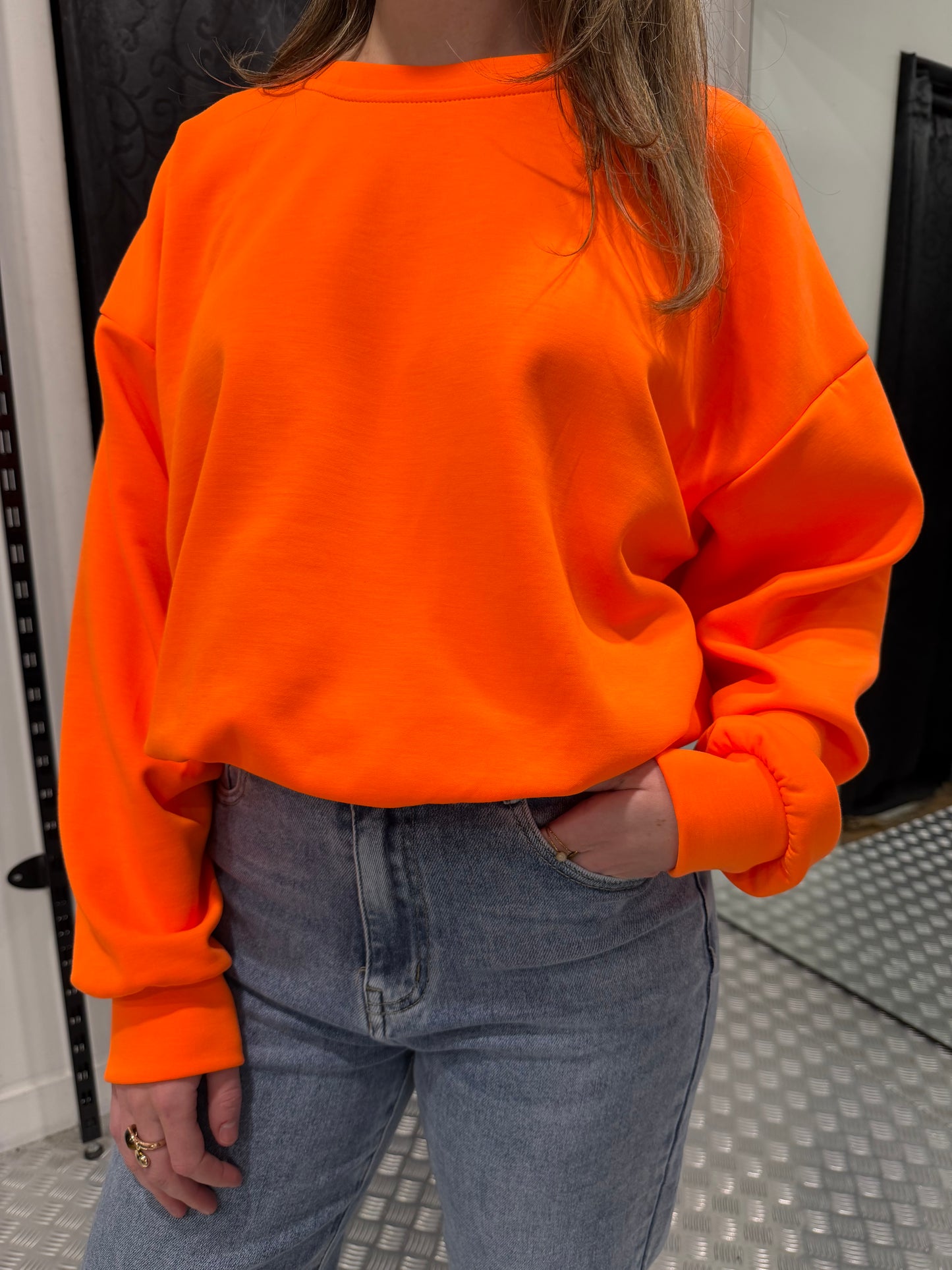 Oranje neon sweater