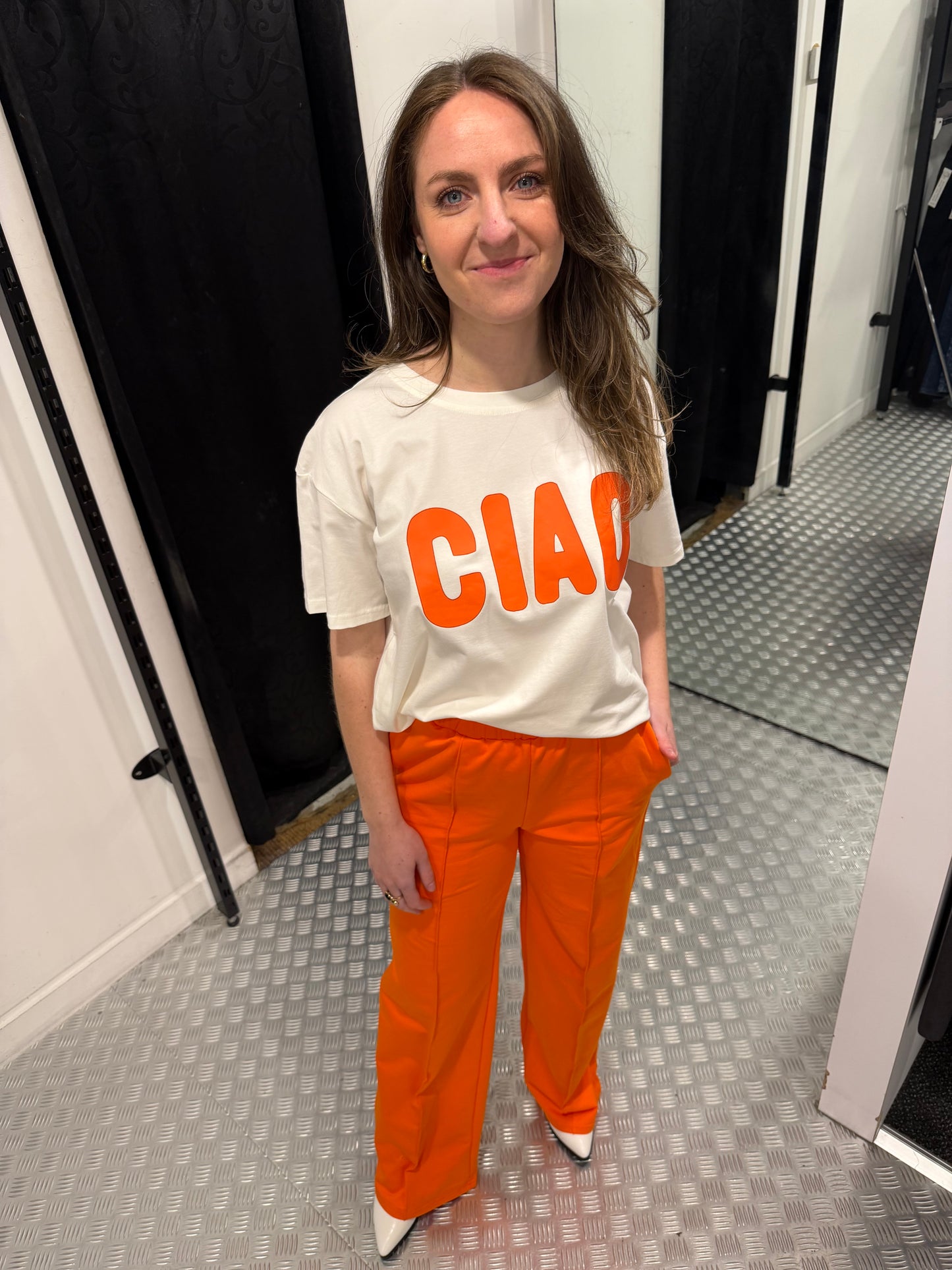 Oranje jogging wide leg by swan